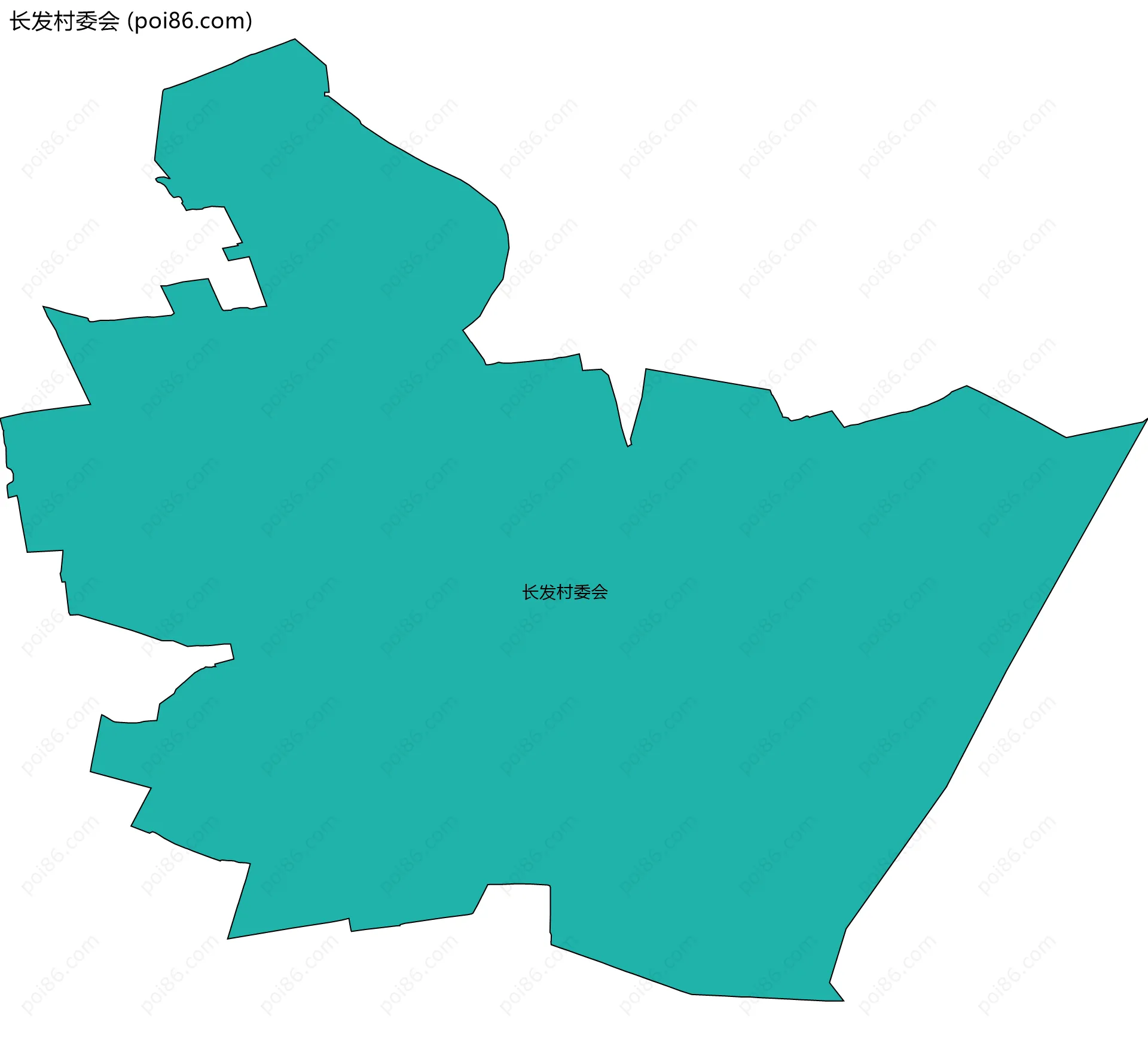 长发村委会边界地图