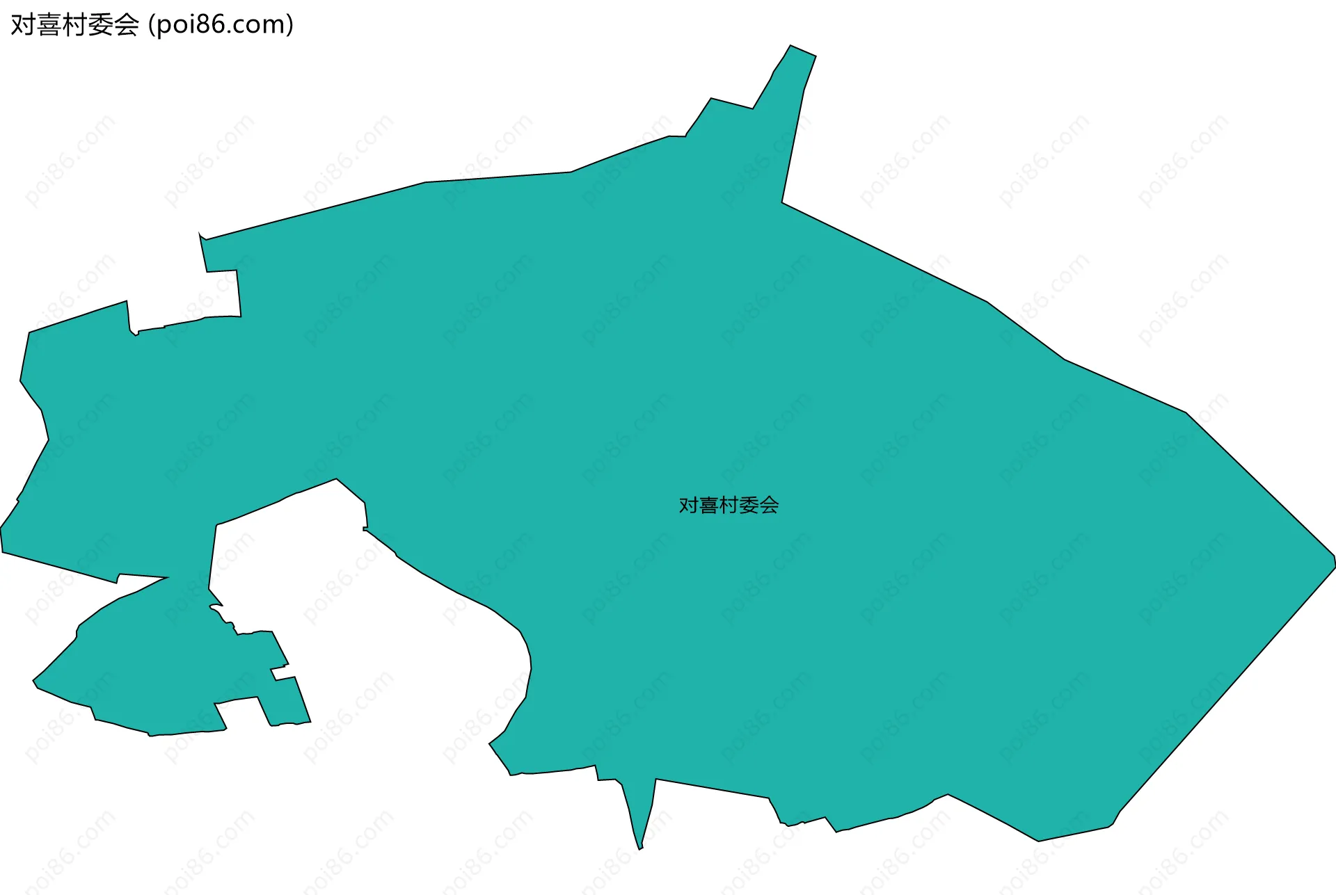 对喜村委会边界地图
