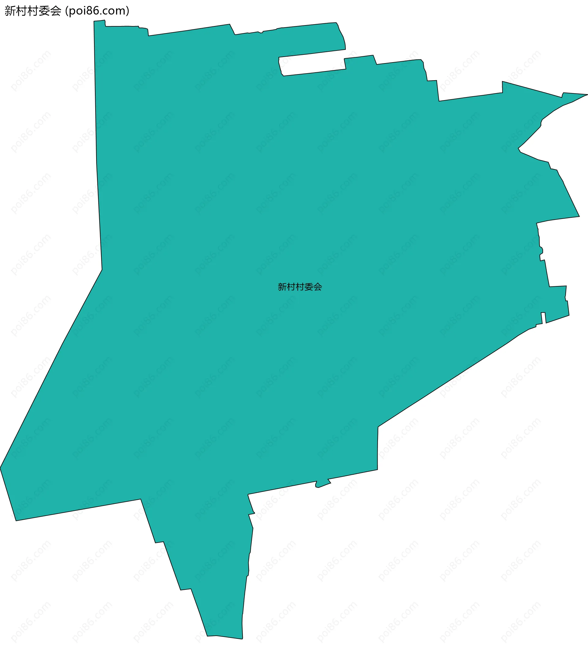 新村村委会边界地图