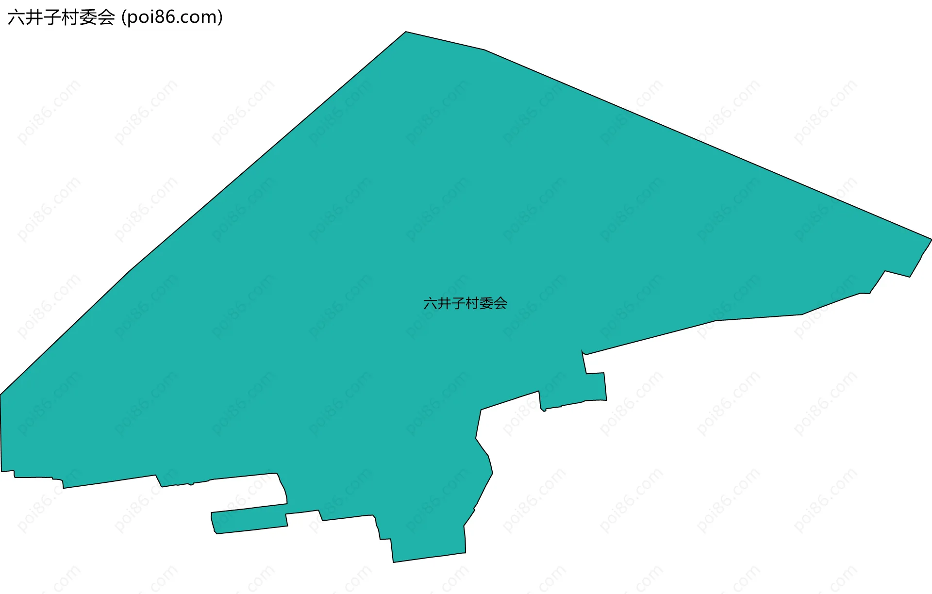 六井子村委会边界地图