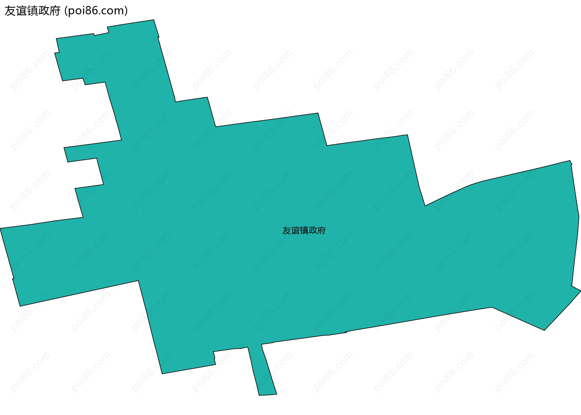 友谊镇政府边界地图