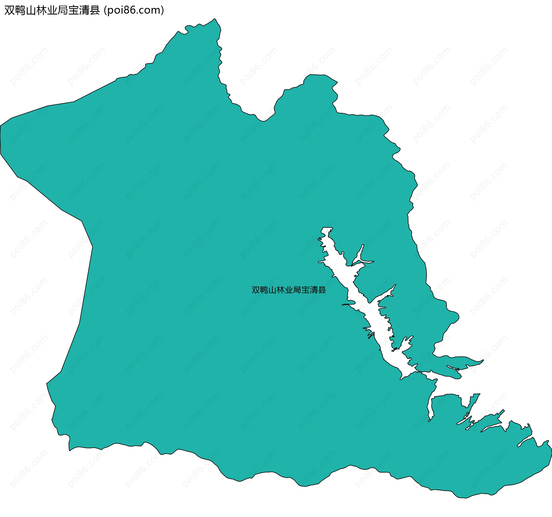 双鸭山林业局宝清县边界地图