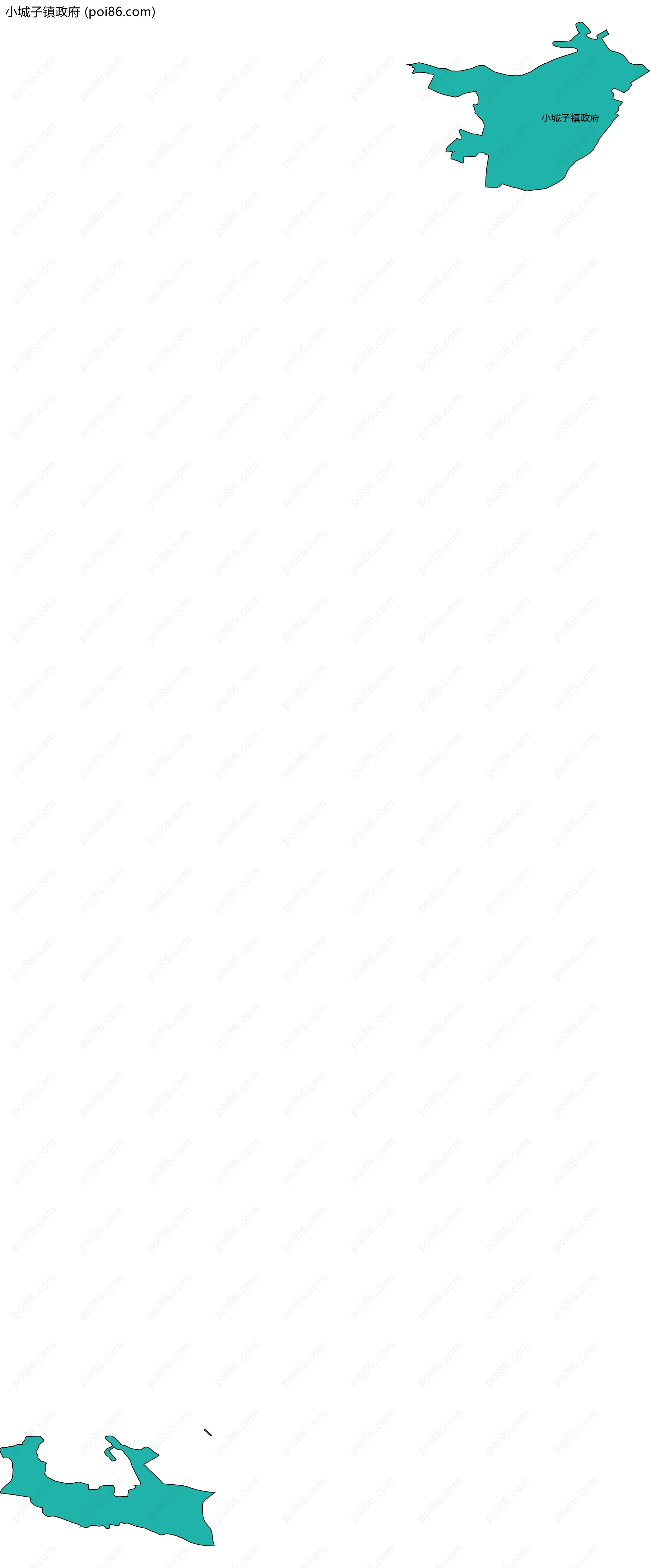 小城子镇政府边界地图