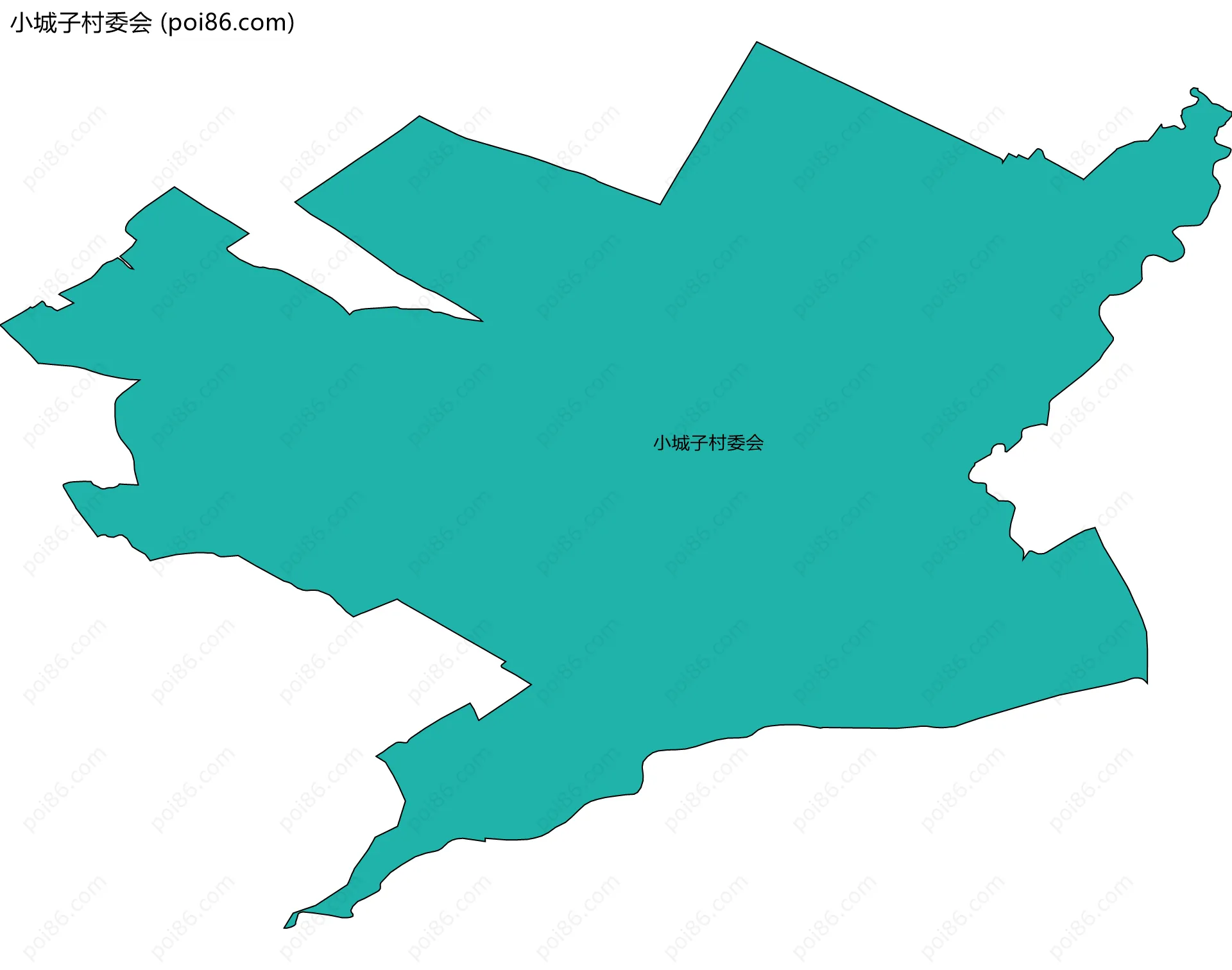 小城子村委会边界地图
