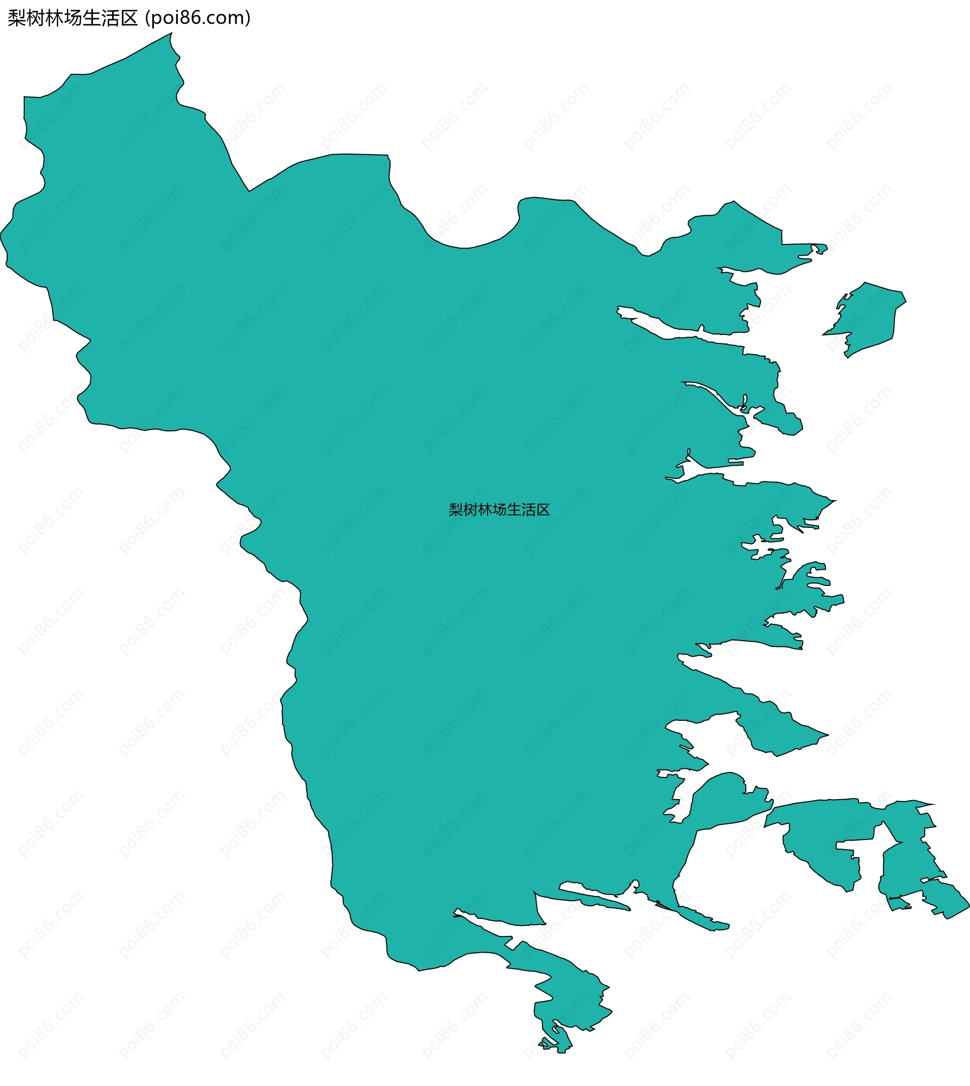 梨树林场生活区边界地图
