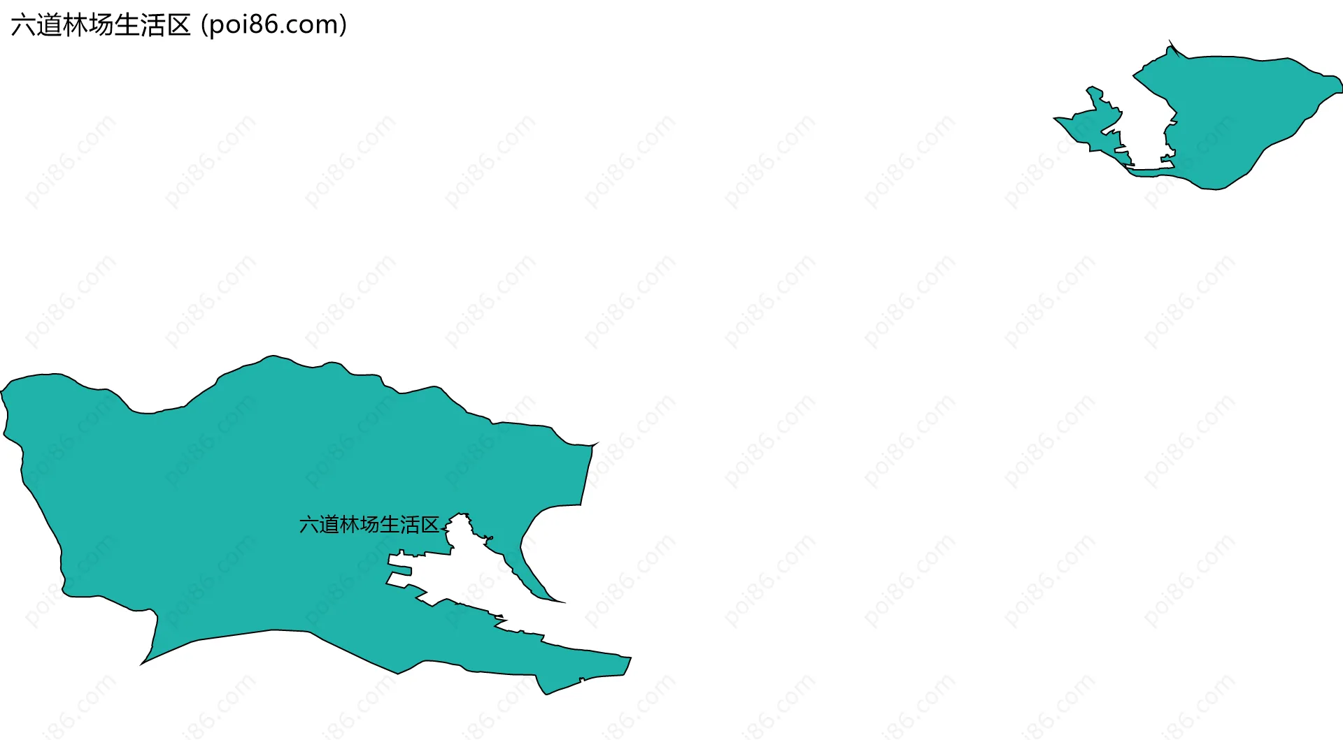 六道林场生活区边界地图
