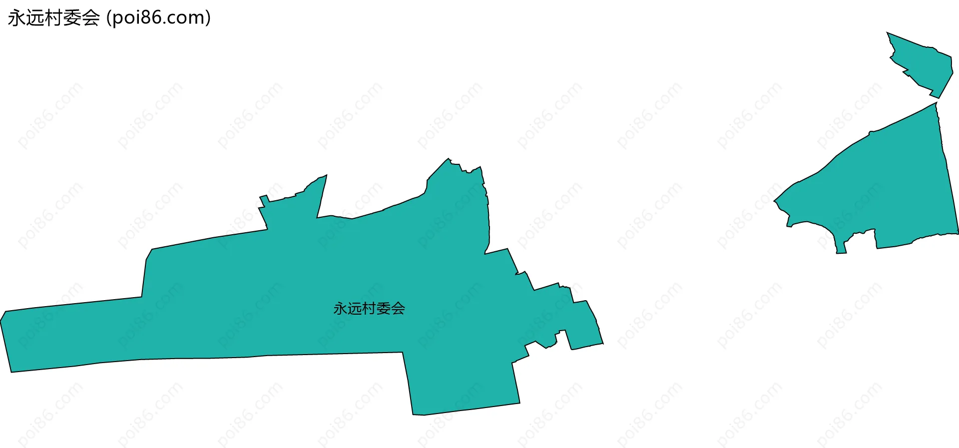 永远村委会边界地图