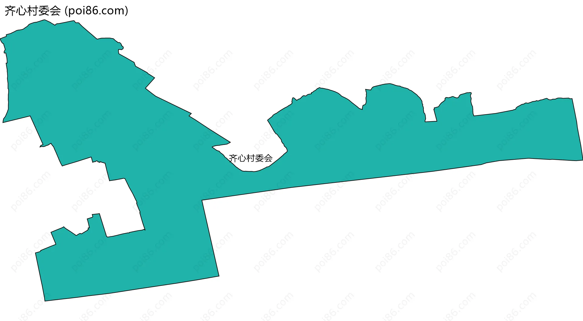 齐心村委会边界地图