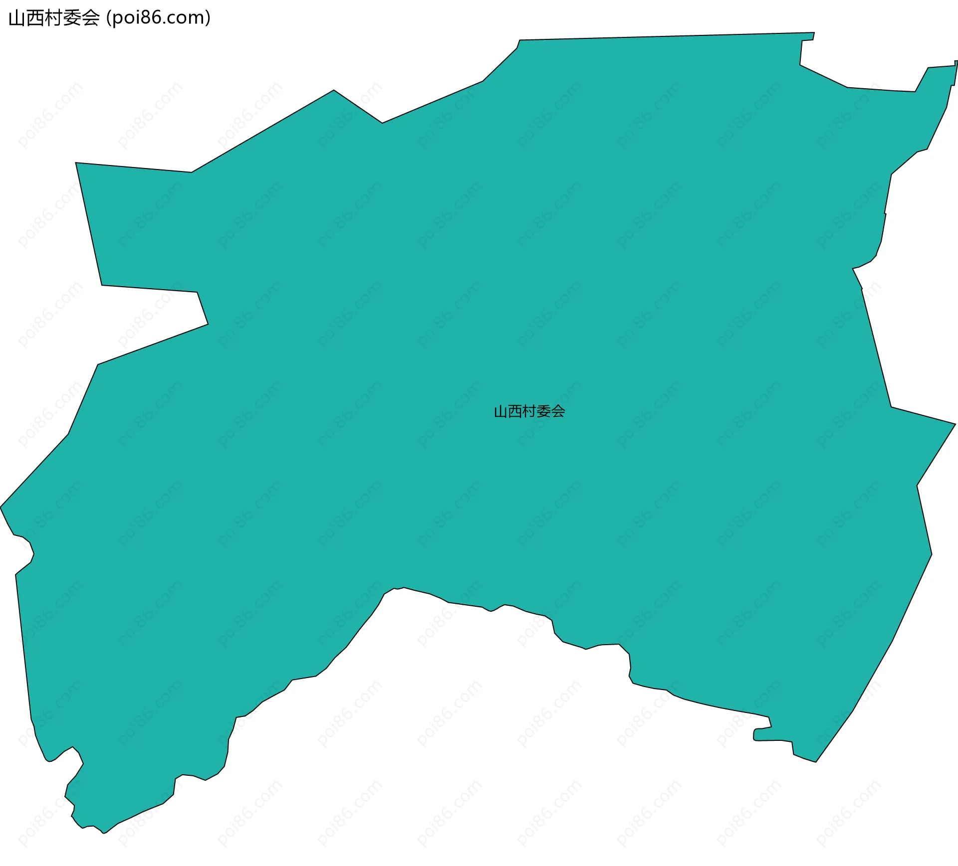 山西村委会边界地图