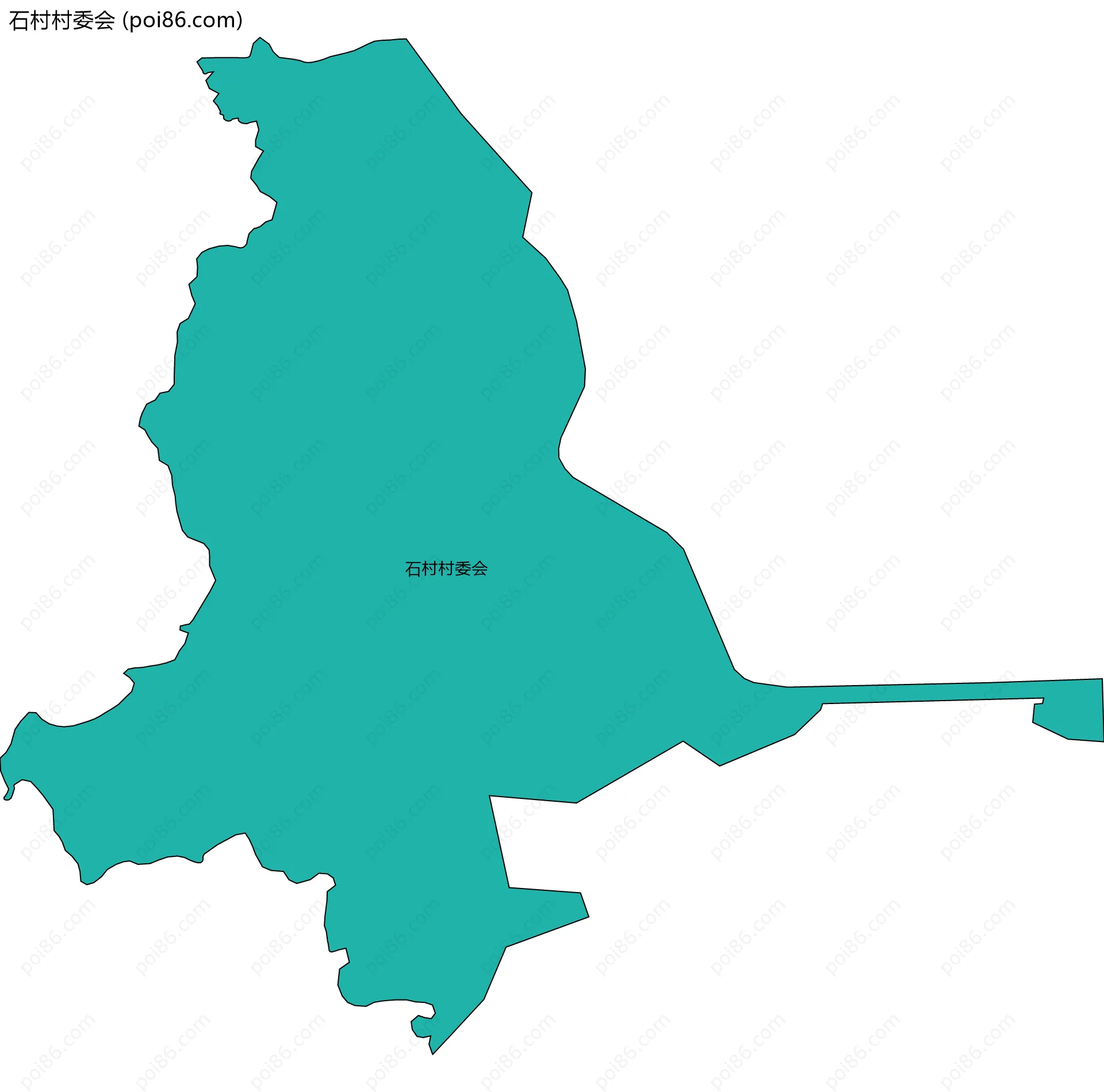 石村村委会边界地图
