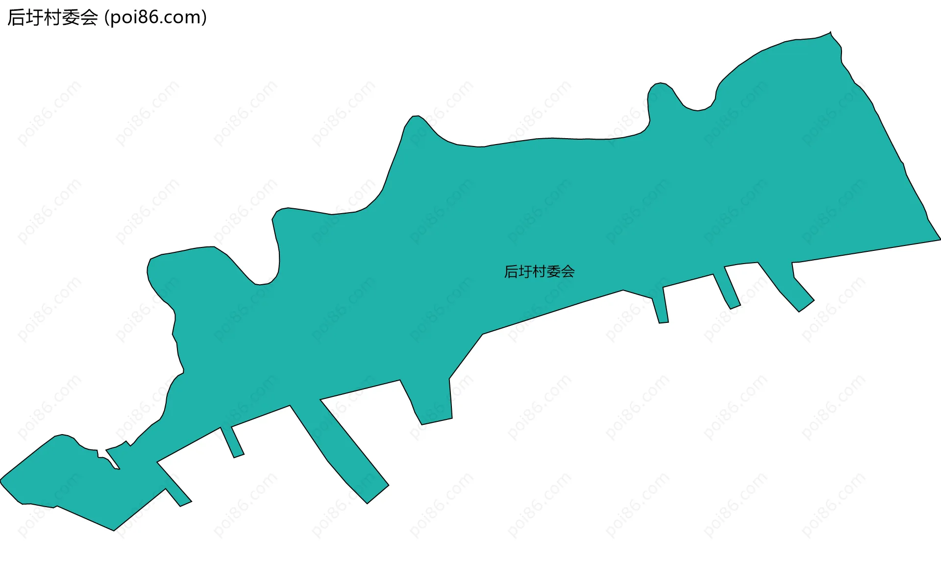 后圩村委会边界地图