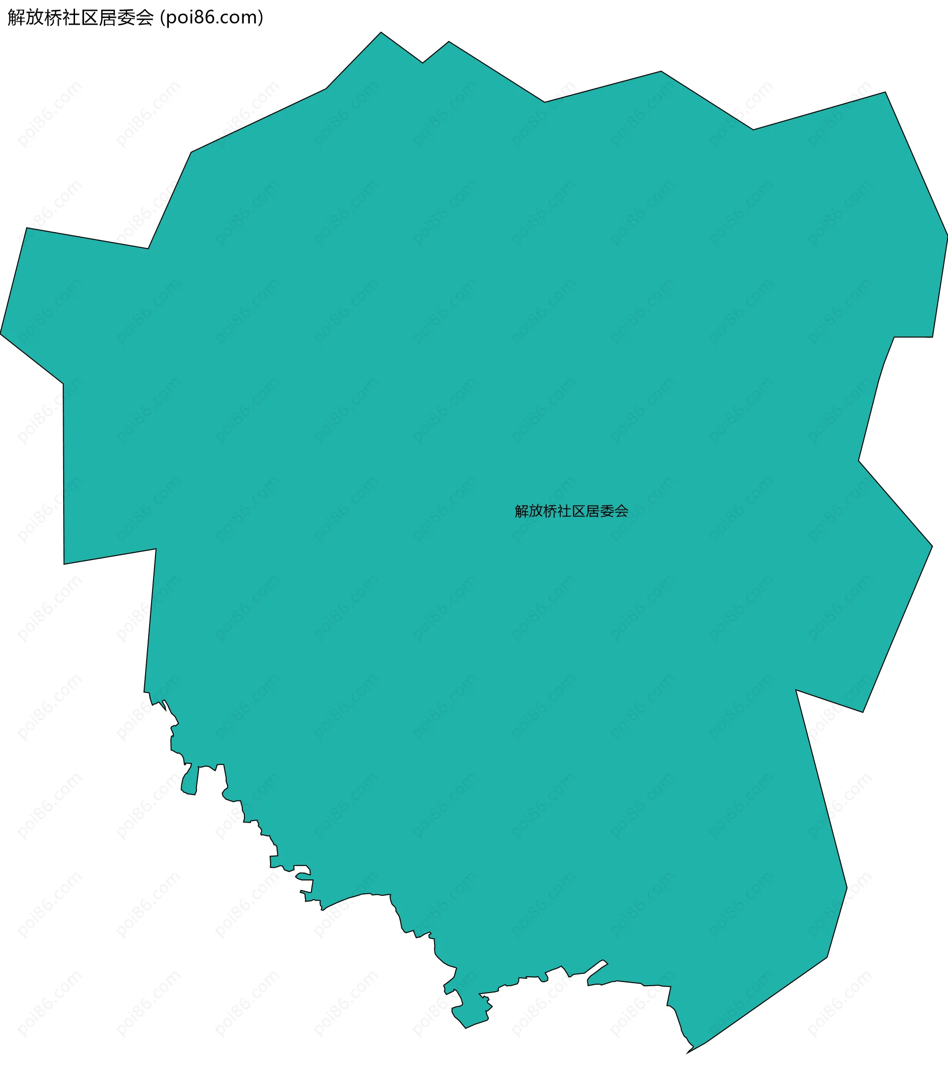 解放桥社区居委会边界地图