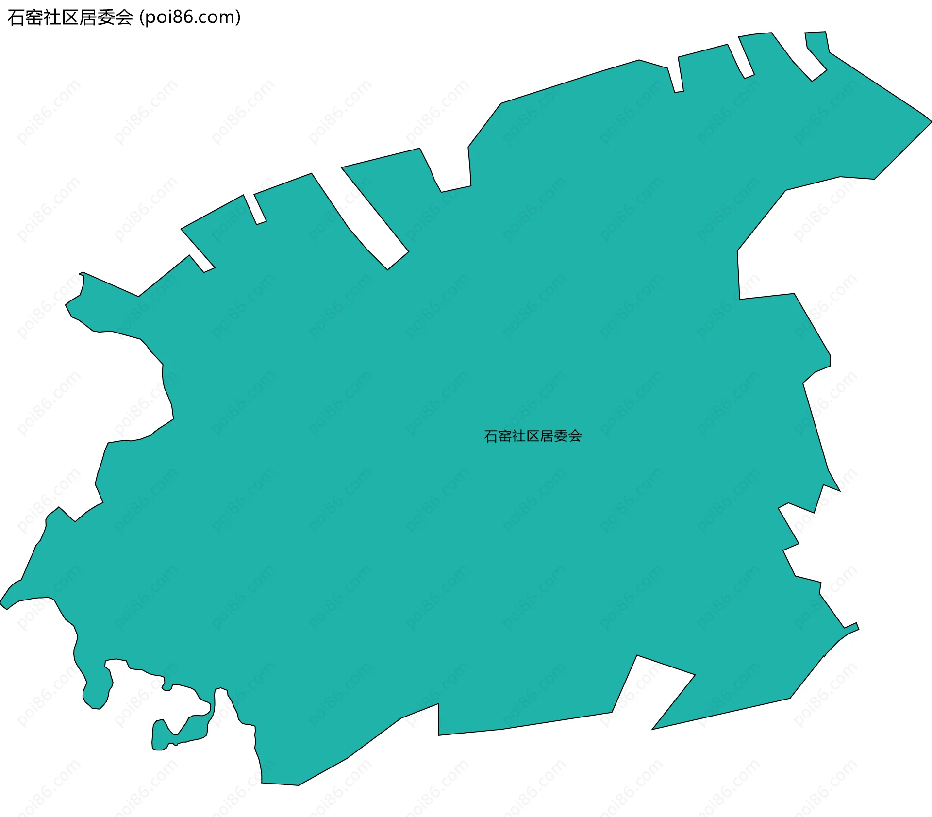 石窑社区居委会边界地图