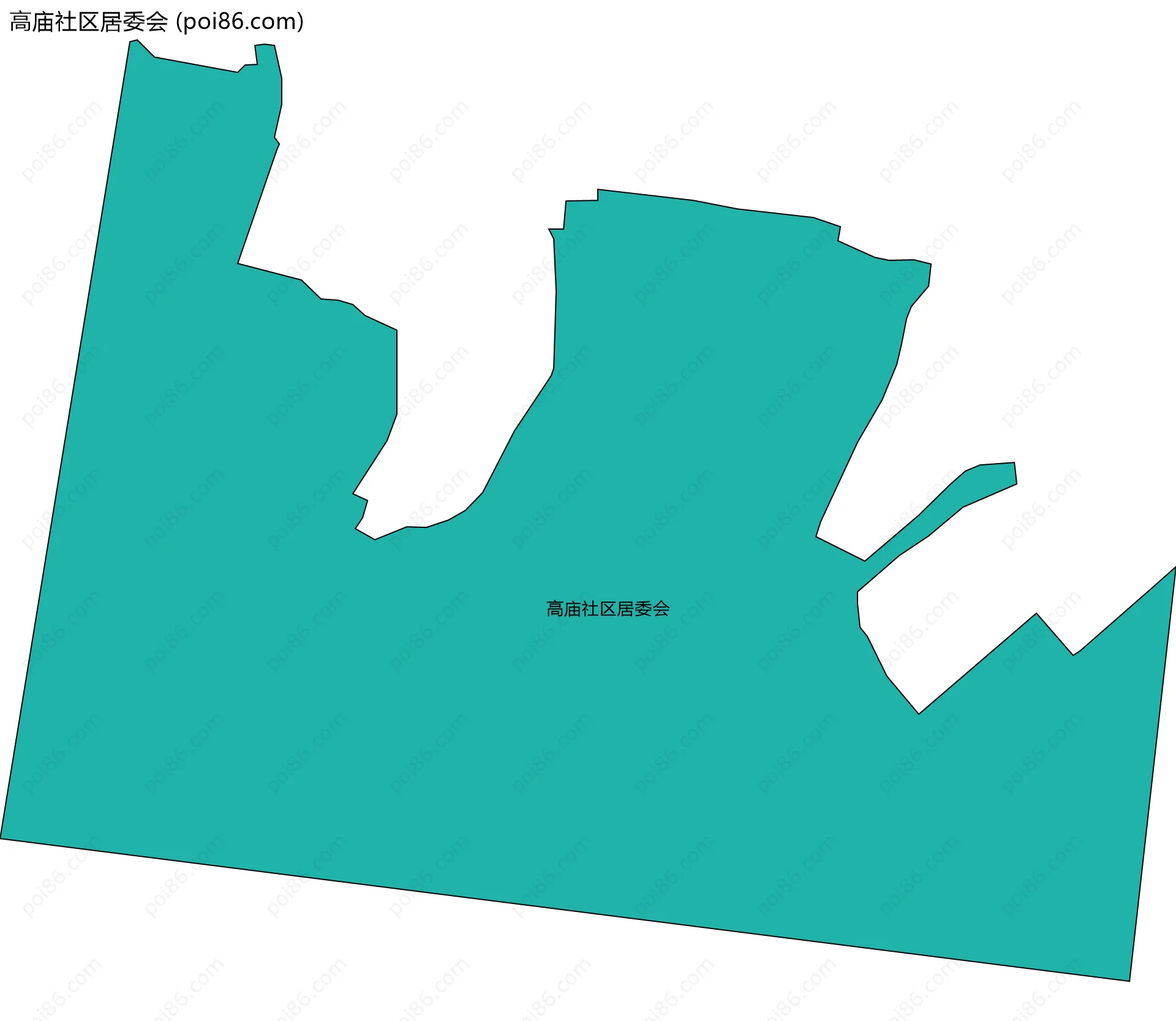 高庙社区居委会边界地图