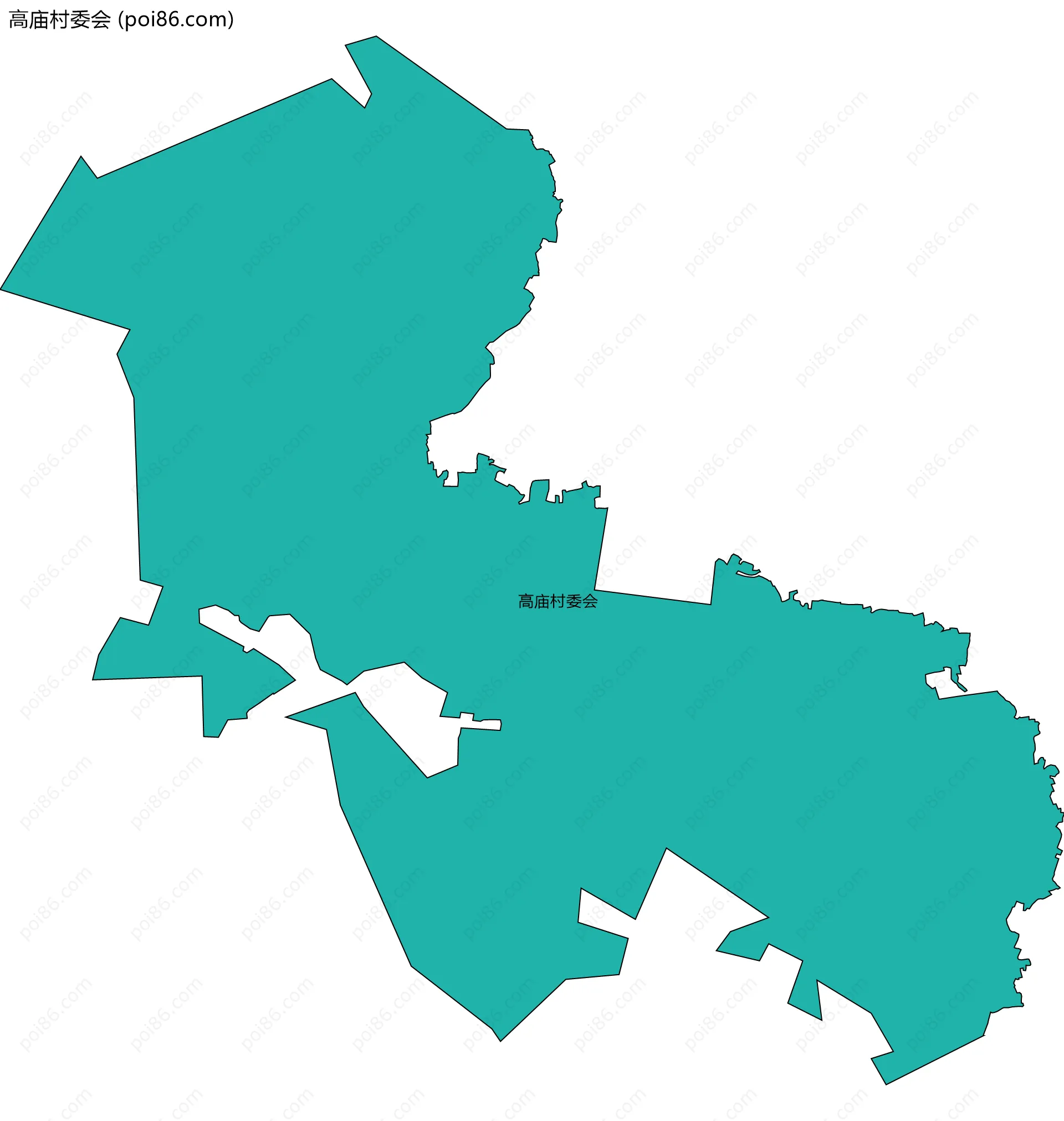 高庙村委会边界地图