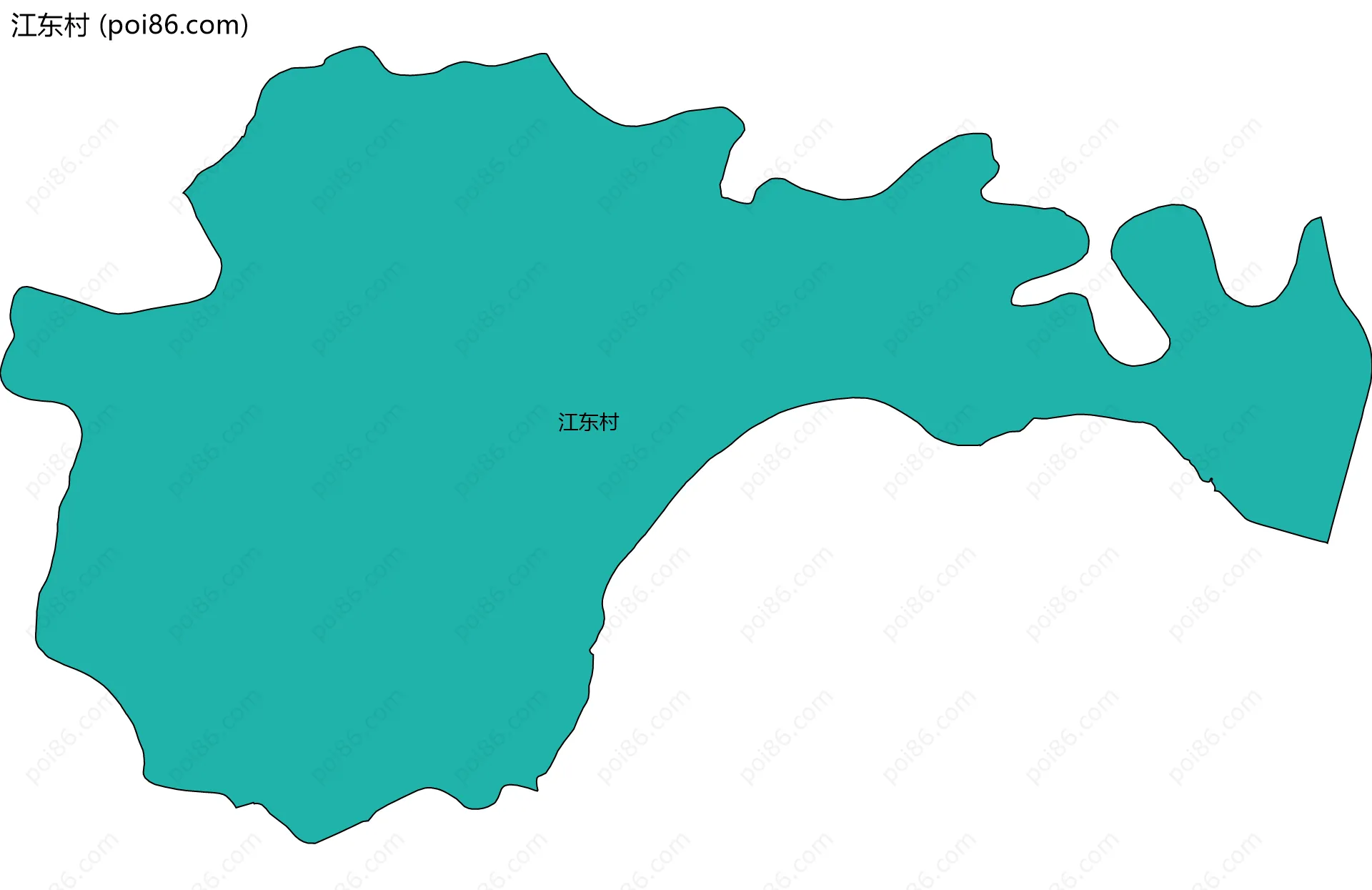 江东村边界地图