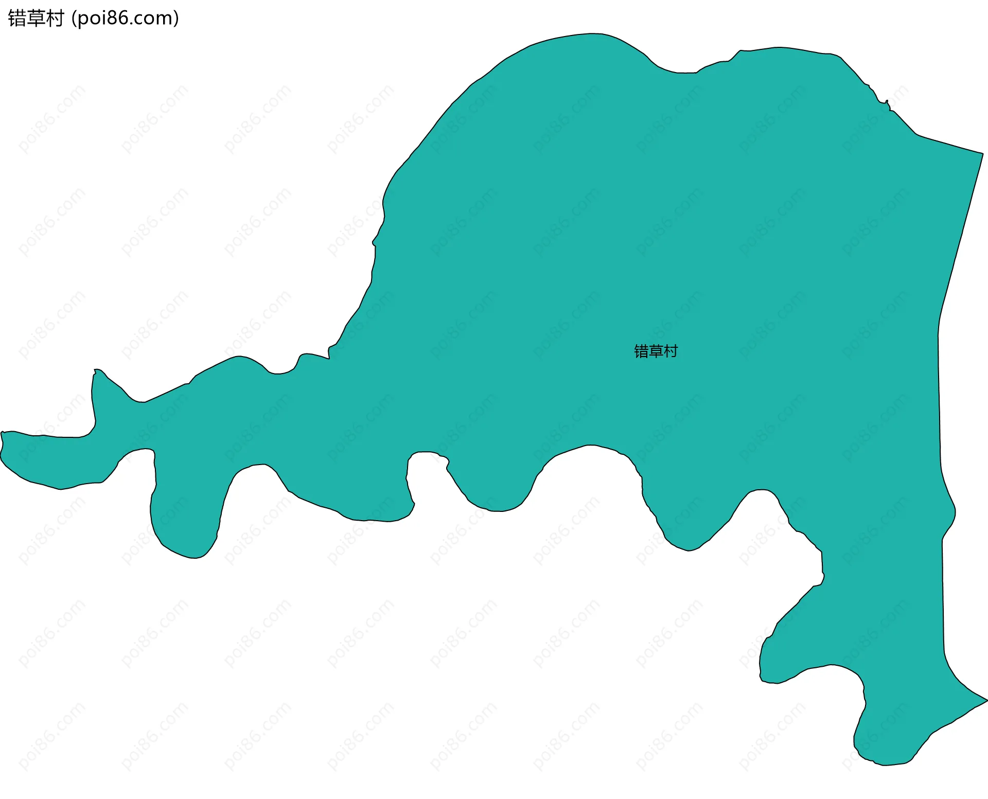 错草村边界地图