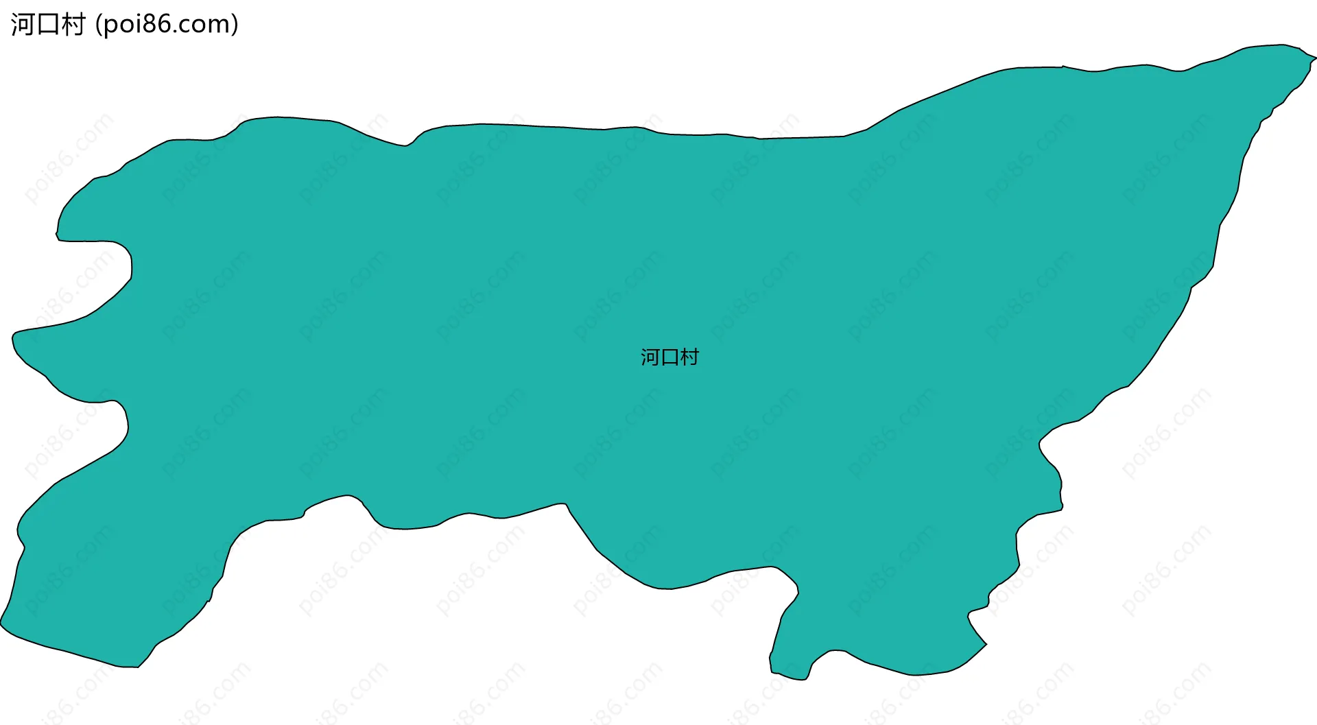 河口村边界地图