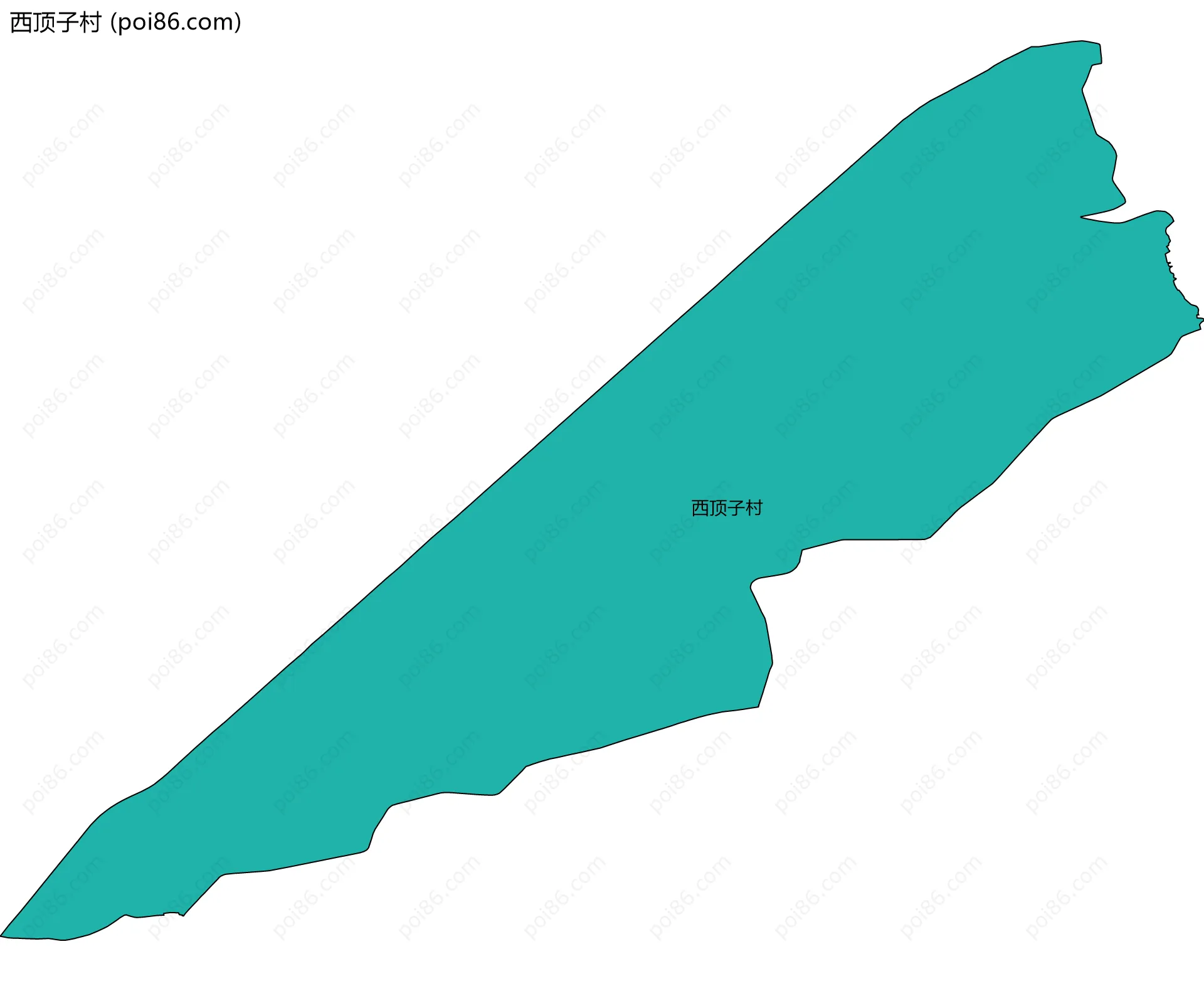 西顶子村边界地图