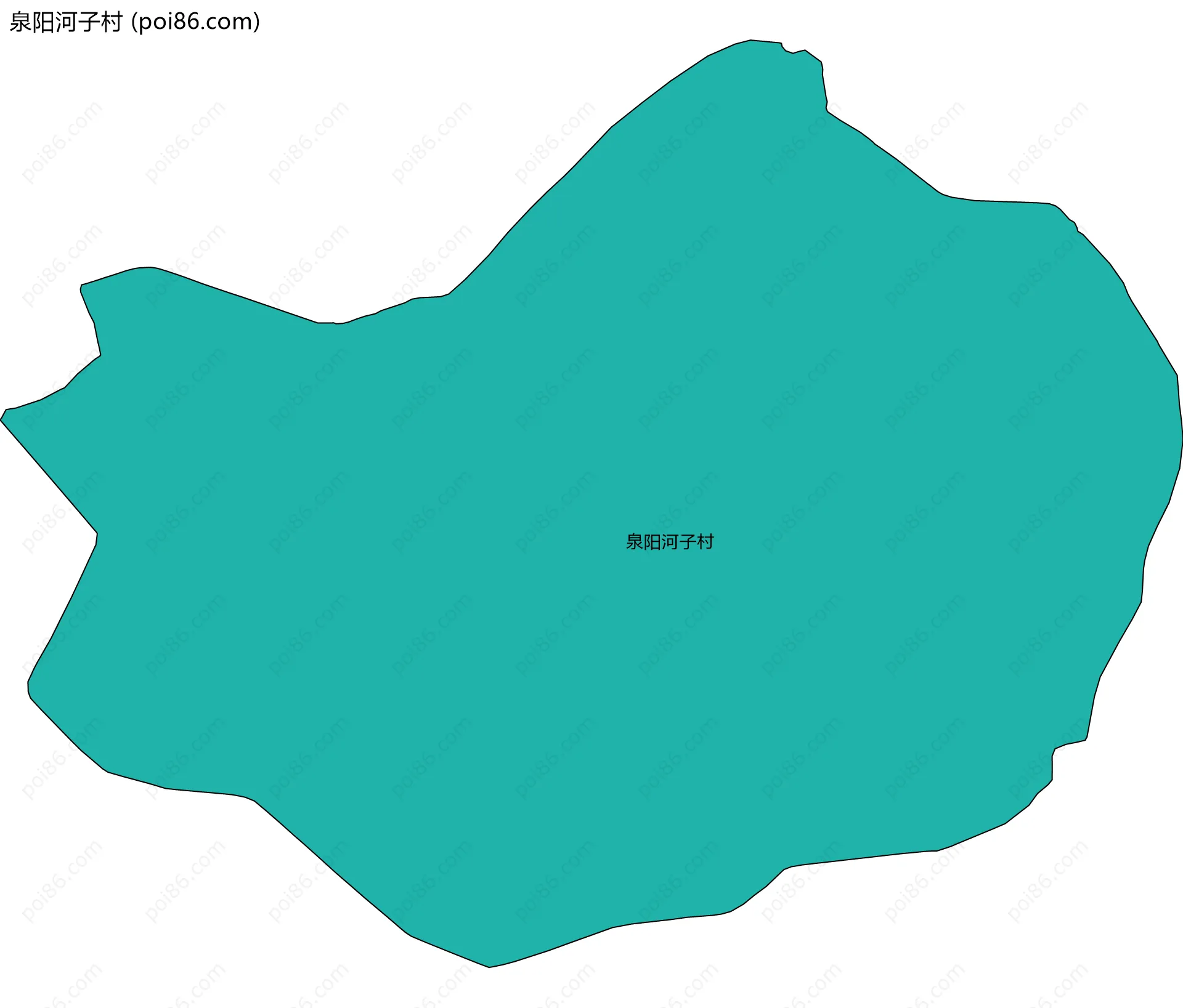 泉阳河子村边界地图
