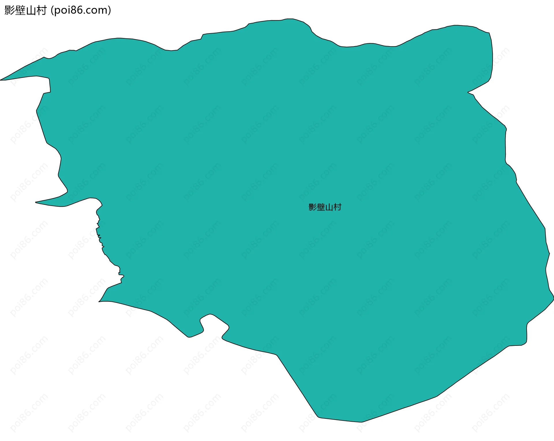 影壁山村边界地图