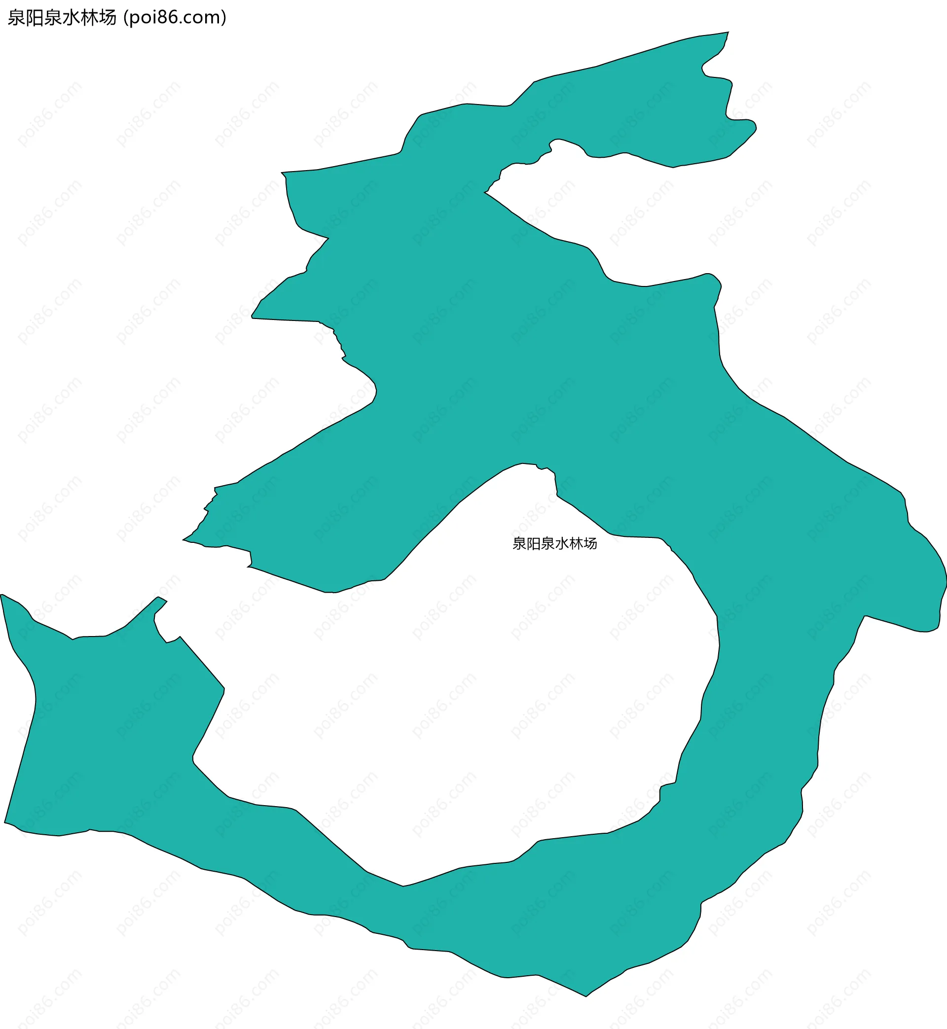 泉阳泉水林场边界地图