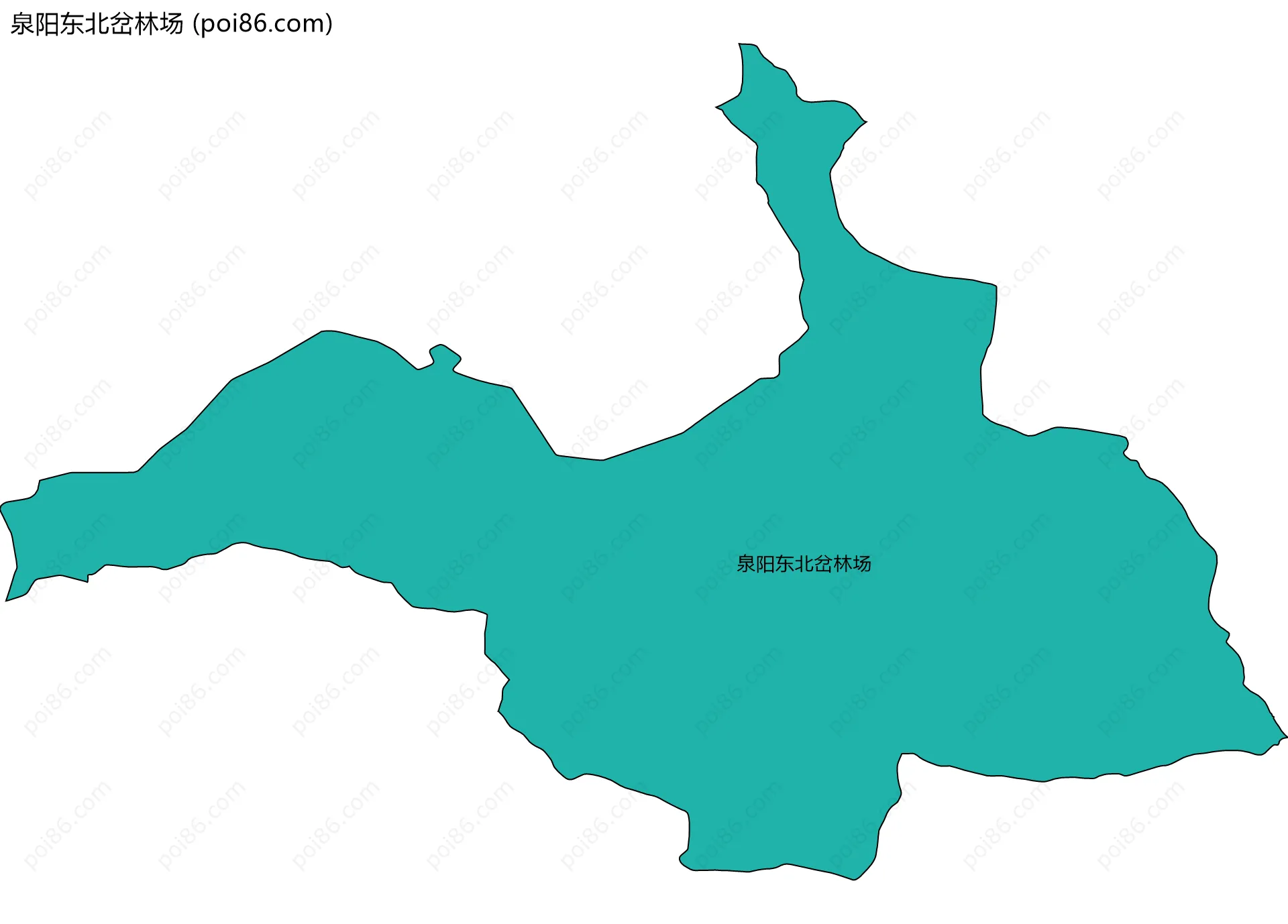 泉阳东北岔林场边界地图