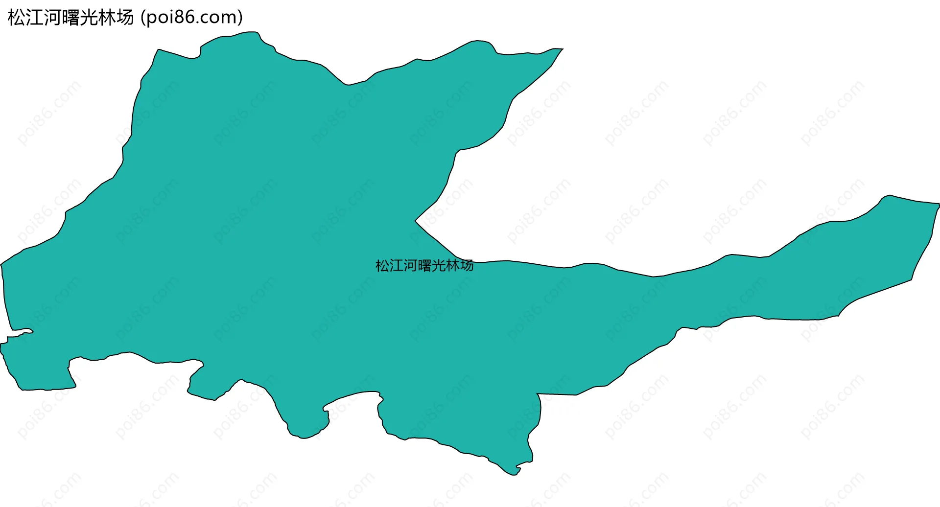 松江河曙光林场边界地图