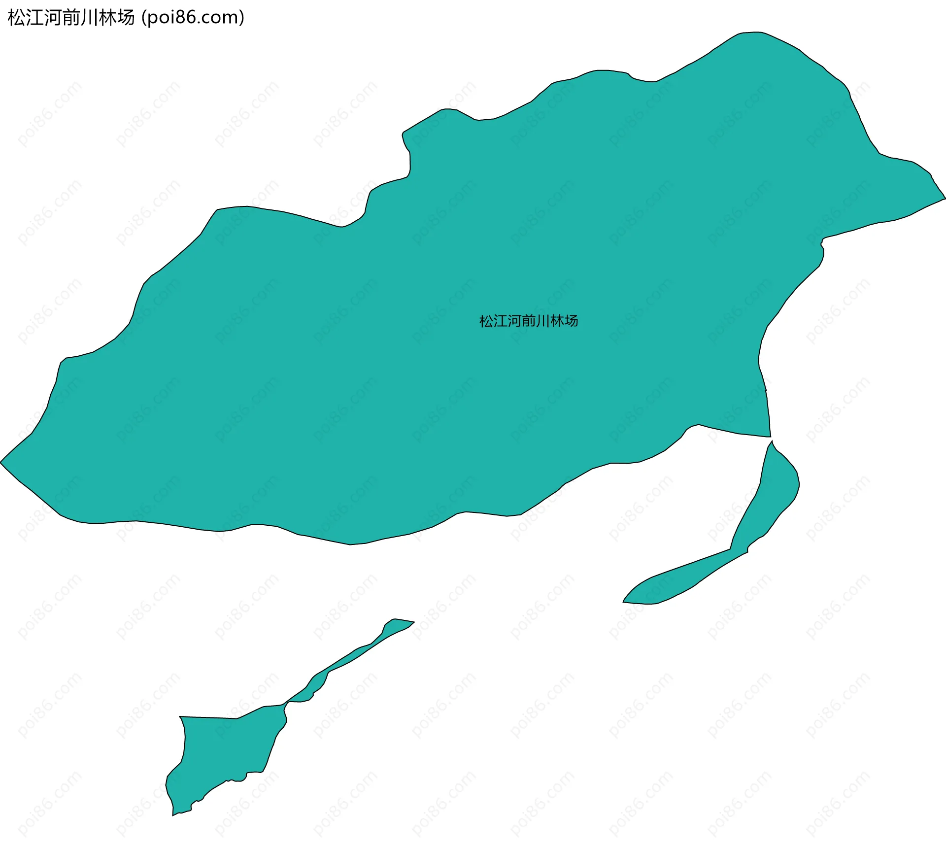 松江河前川林场边界地图