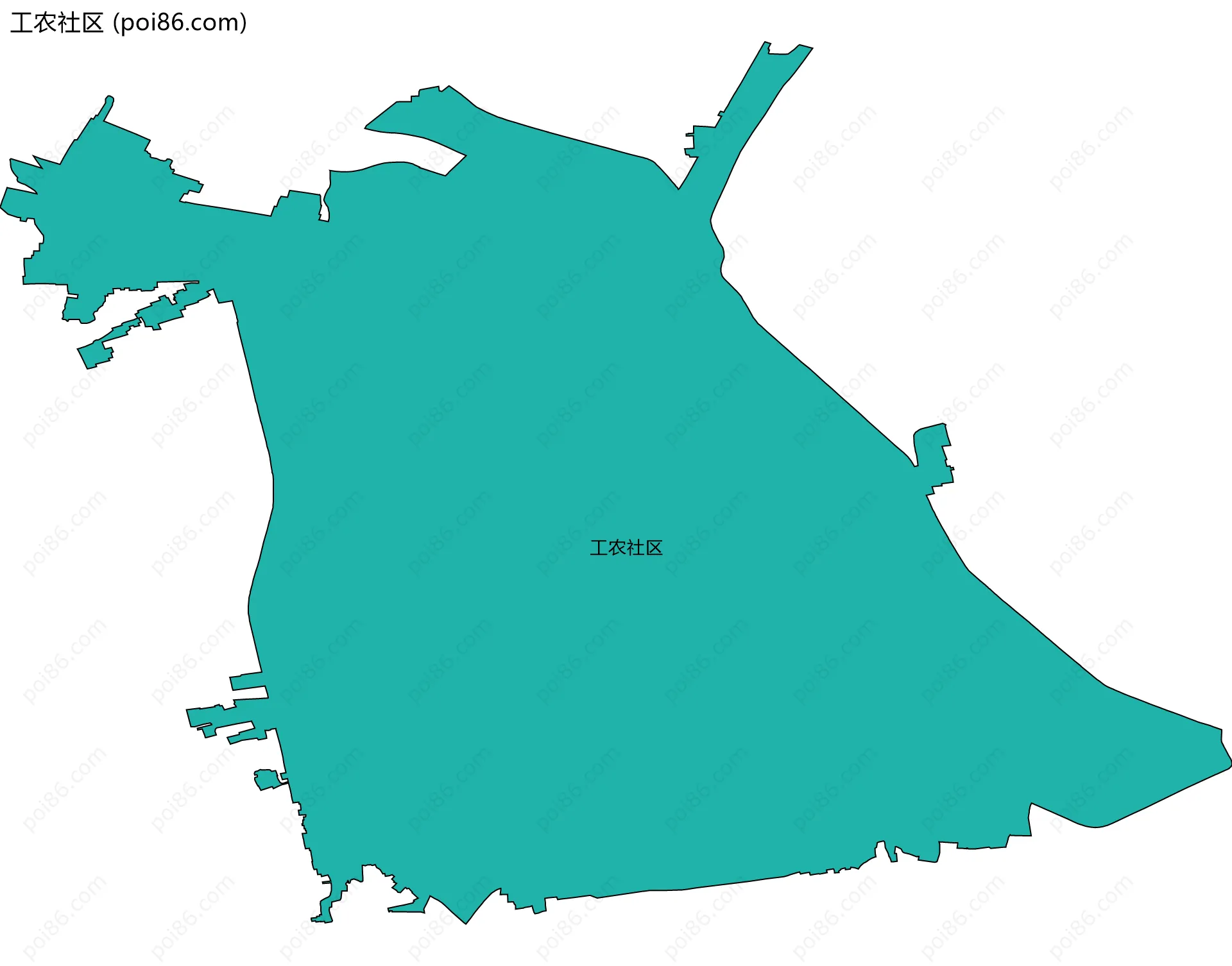 工农社区边界地图