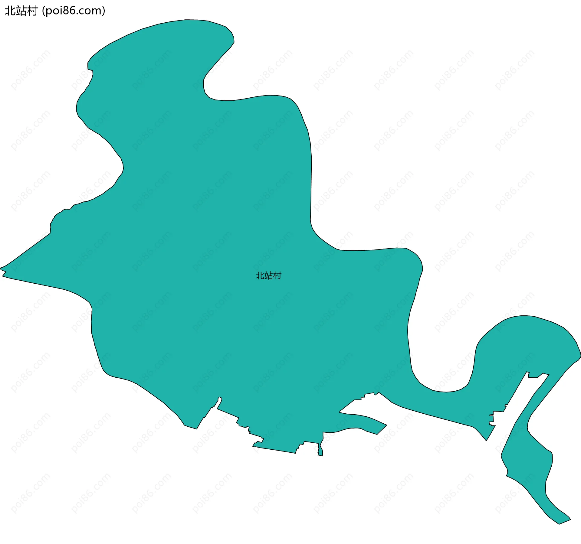 北站村边界地图