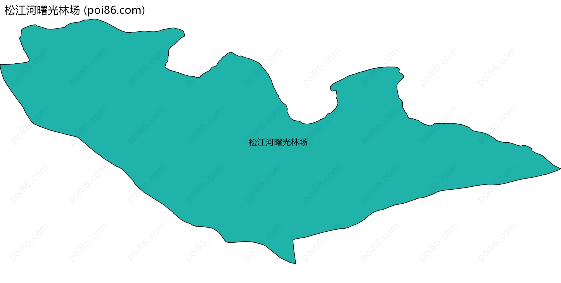 松江河曙光林场边界地图