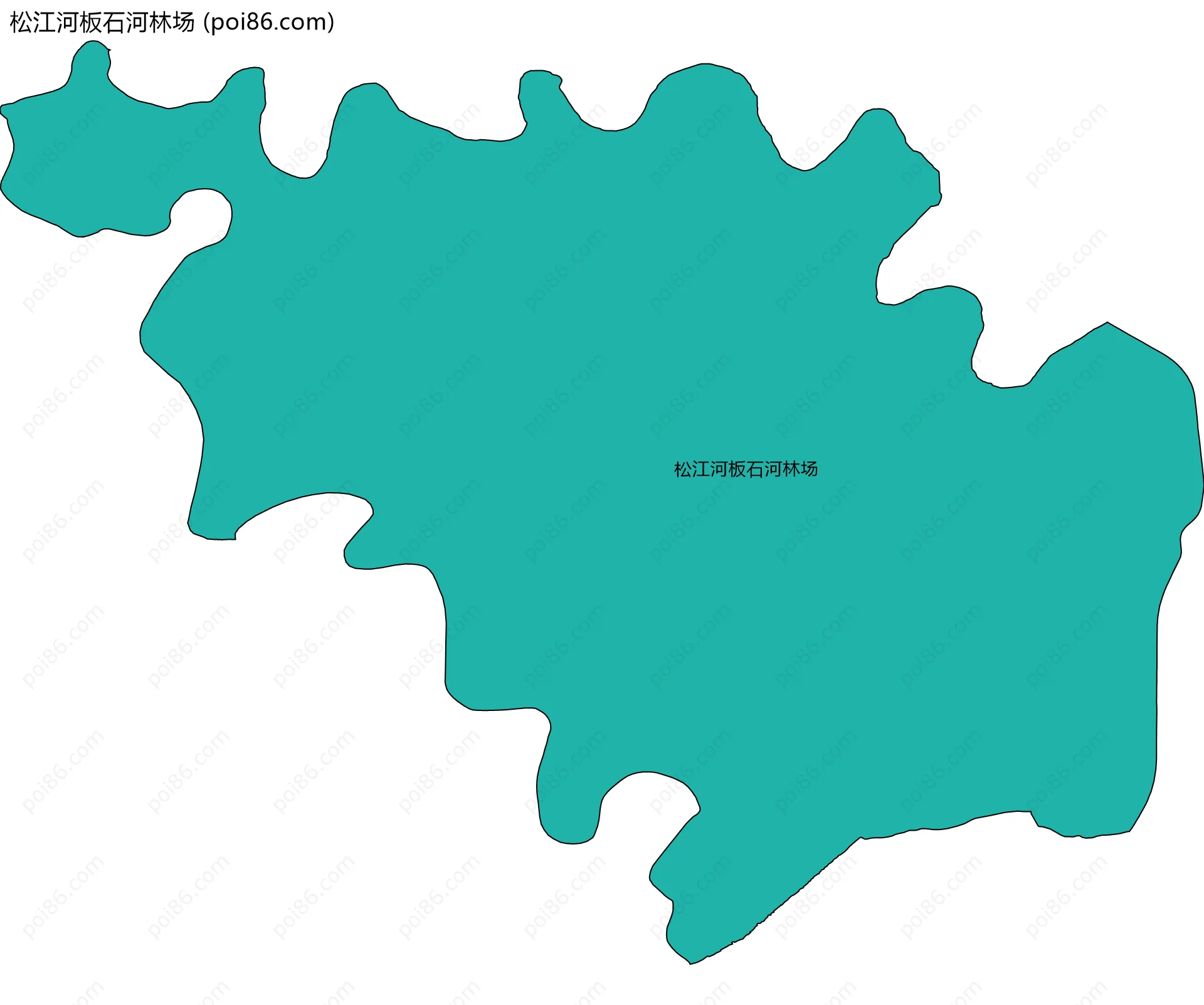 松江河板石河林场边界地图