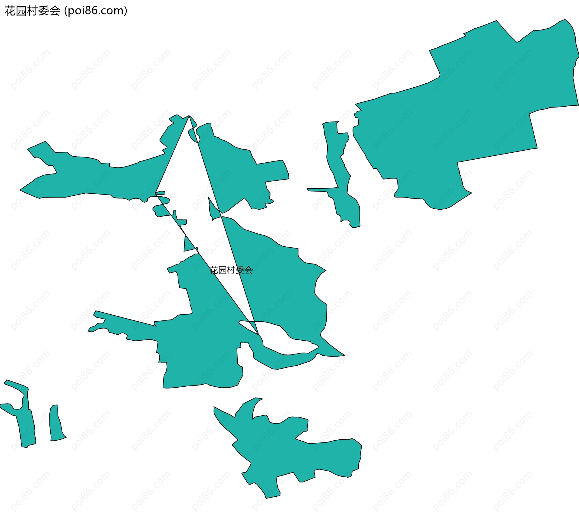 花园村委会边界地图