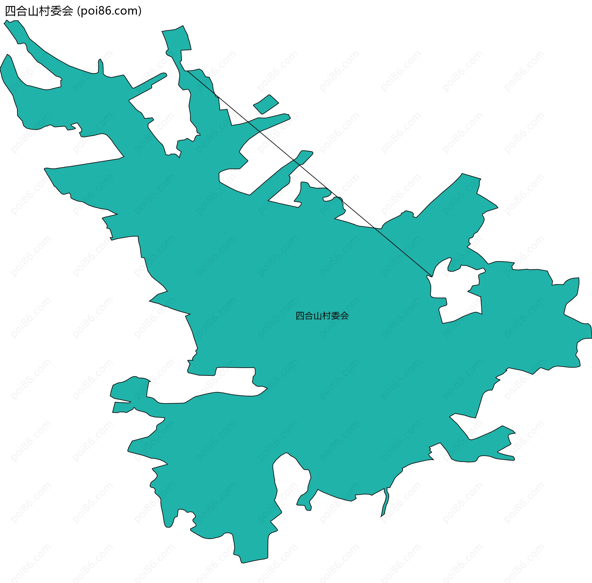 四合山村委会边界地图