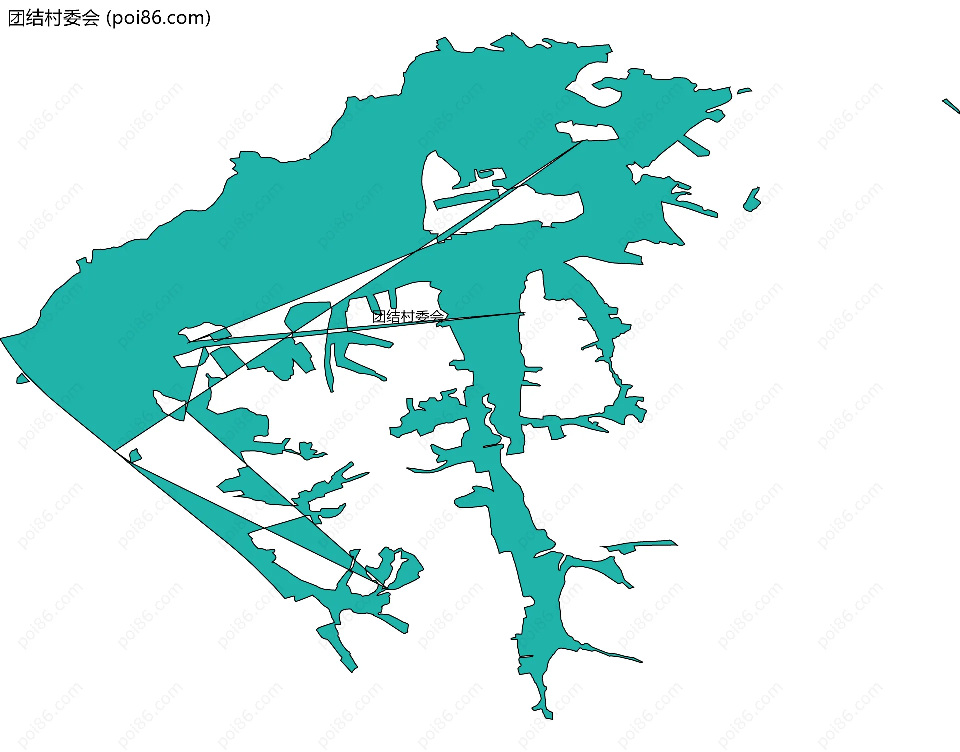 团结村委会边界地图