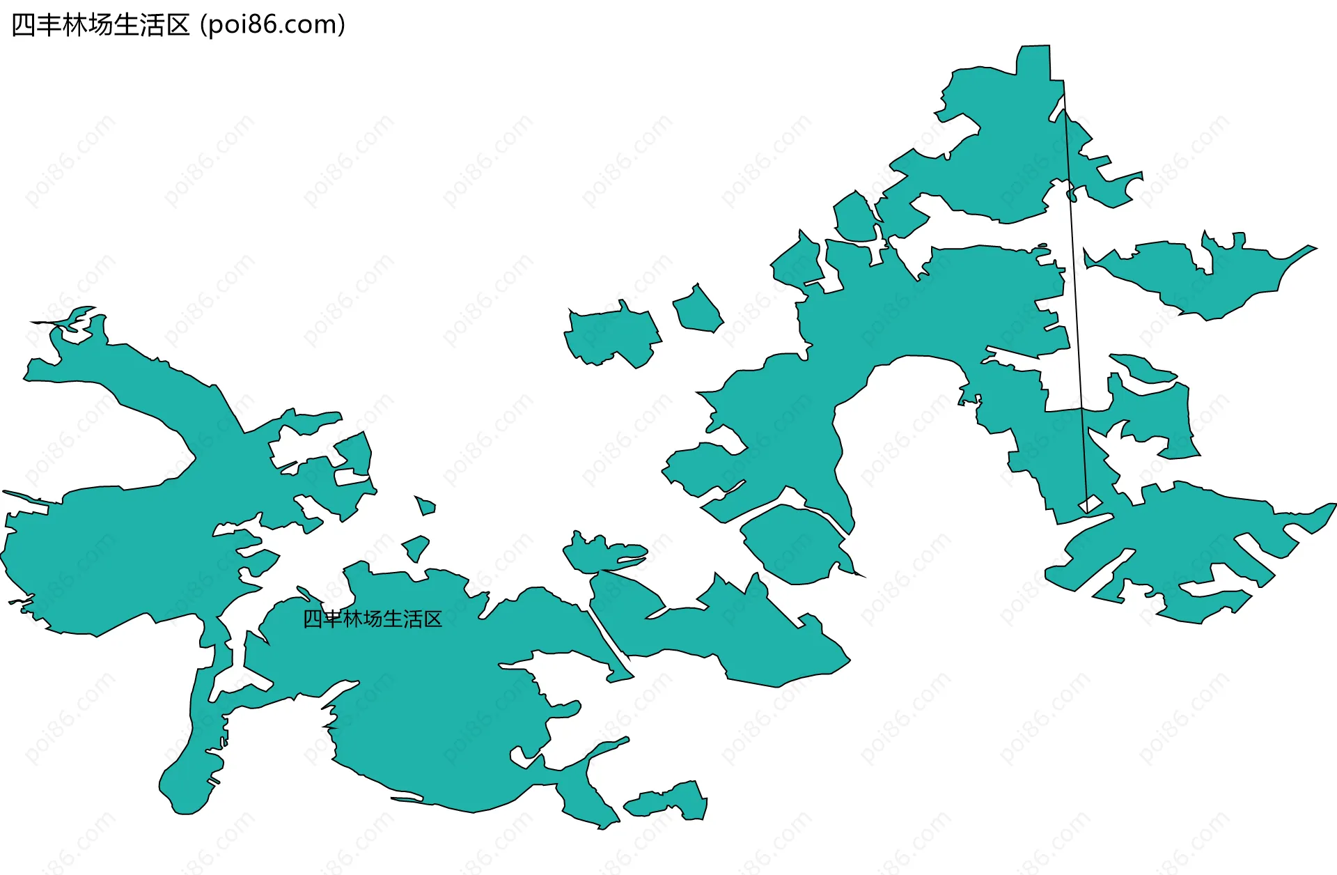 四丰林场生活区边界地图