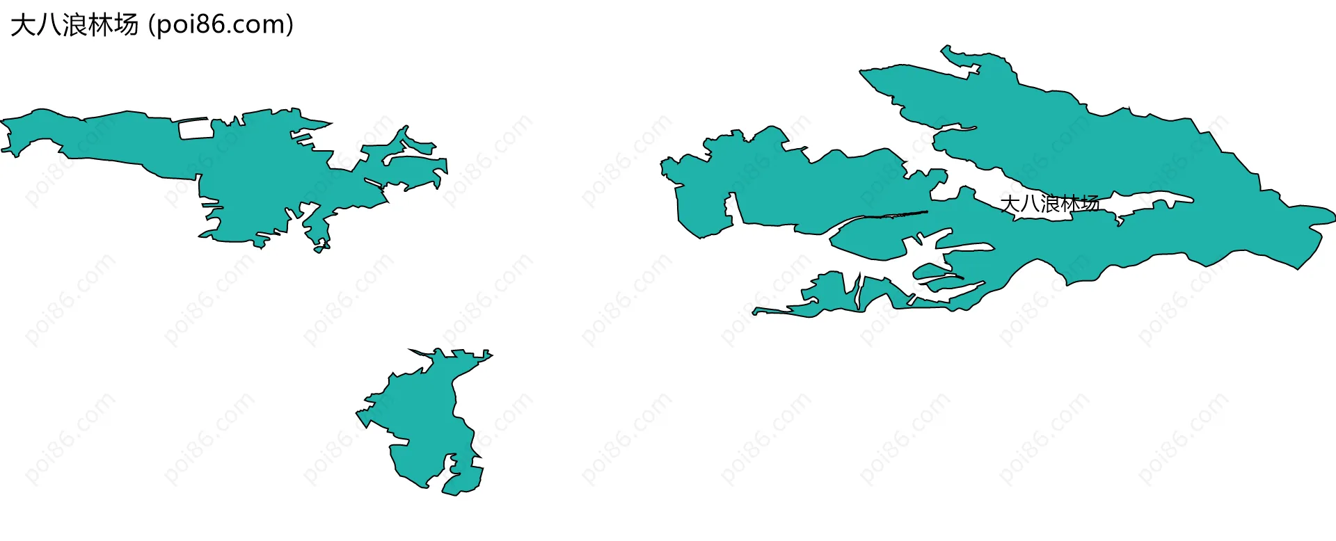 大八浪林场边界地图