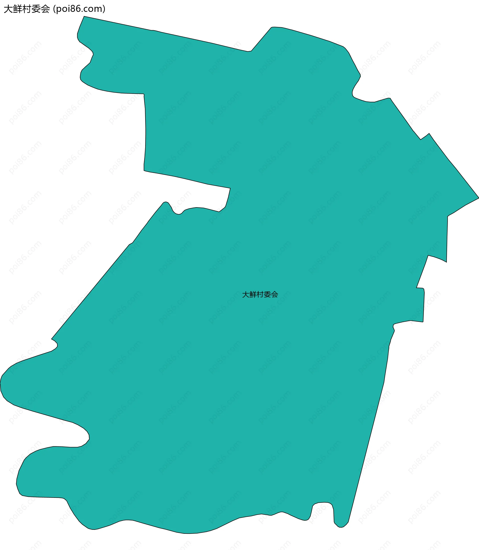 大鲜村委会边界地图