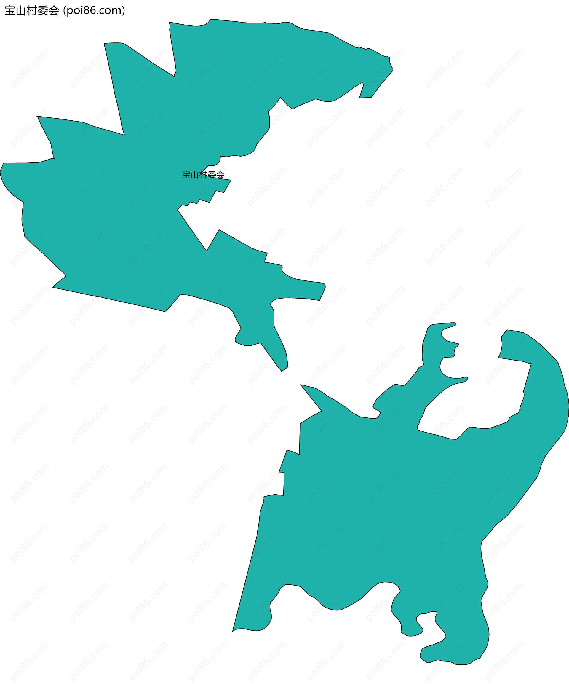 宝山村委会边界地图