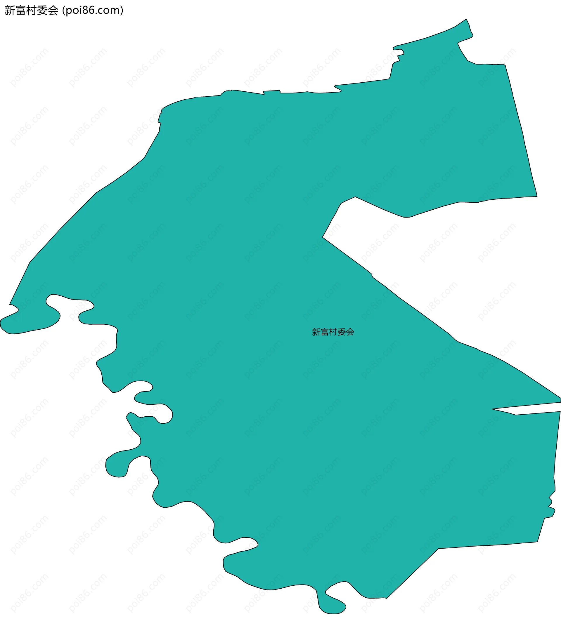 新富村委会边界地图