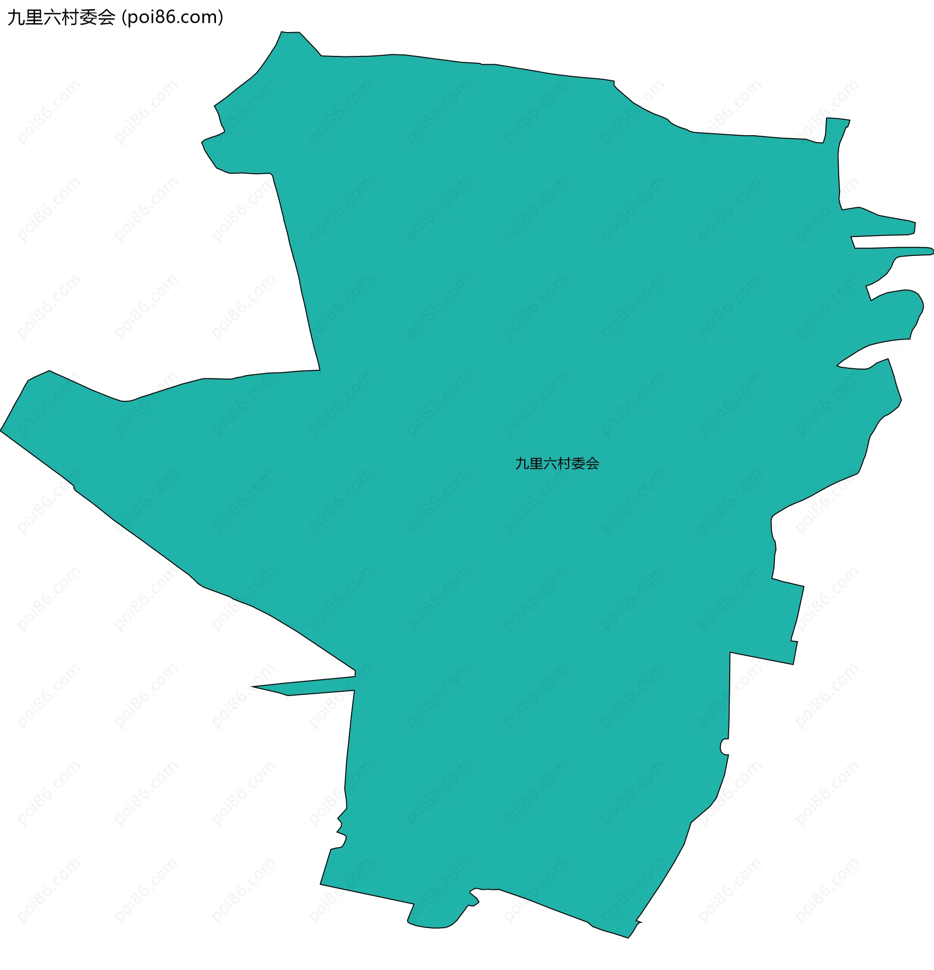 九里六村委会边界地图