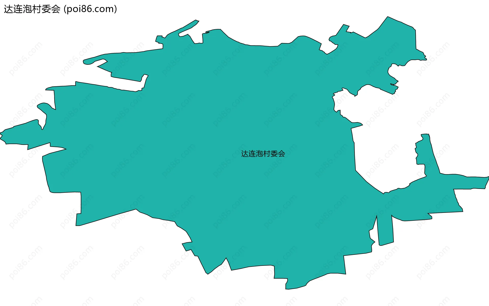 达连泡村委会边界地图