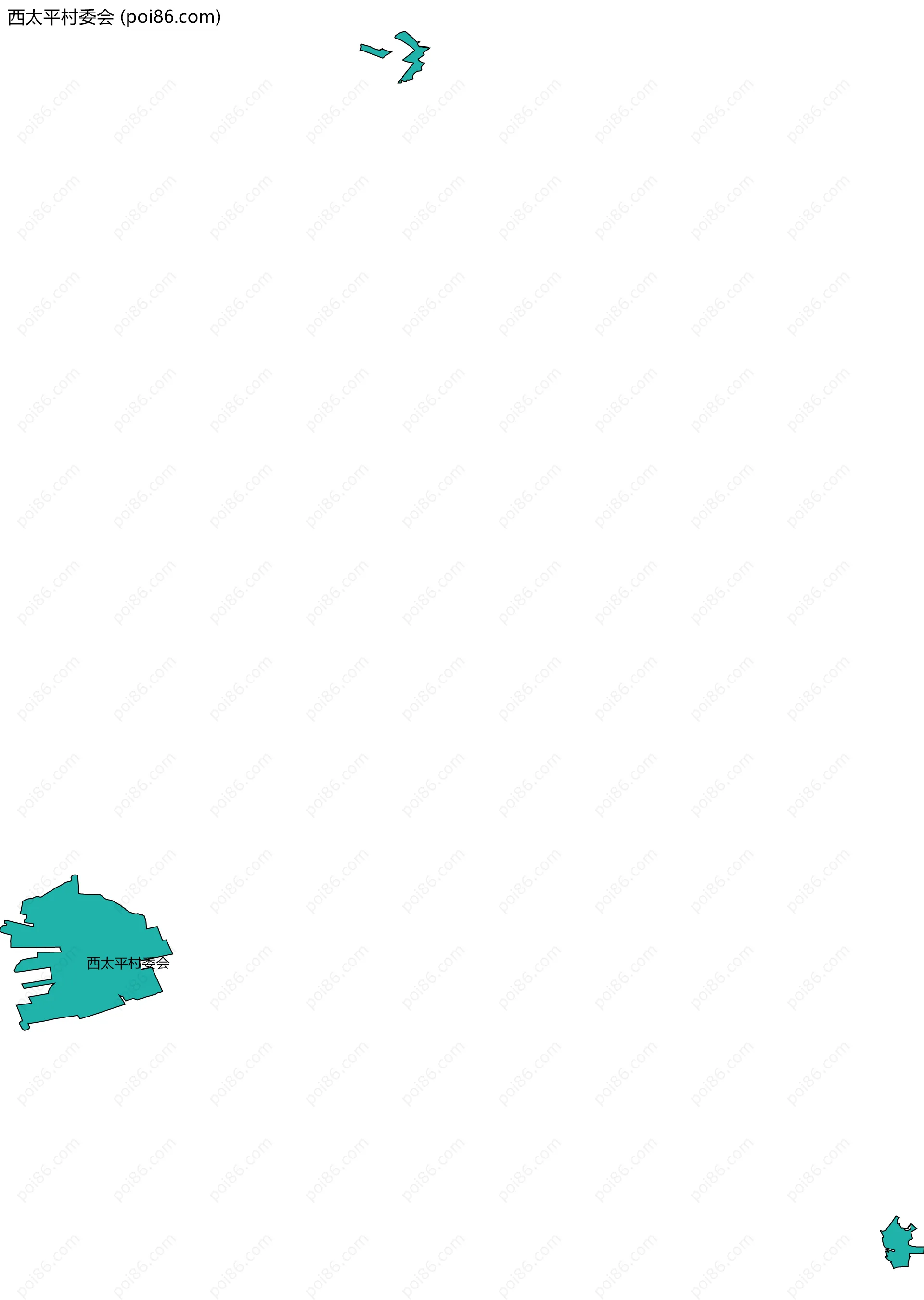 西太平村委会边界地图