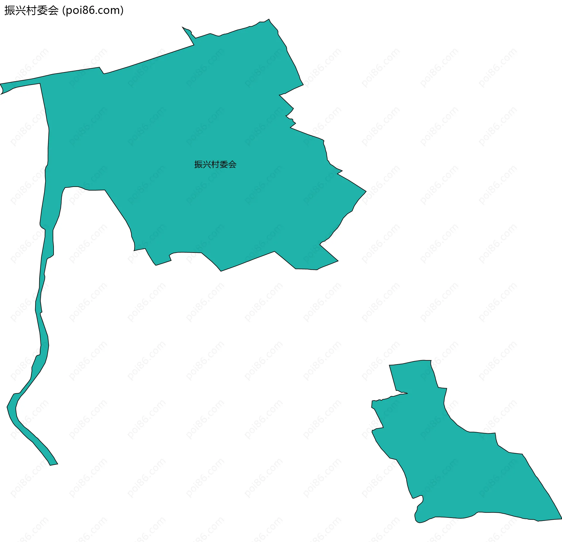 振兴村委会边界地图