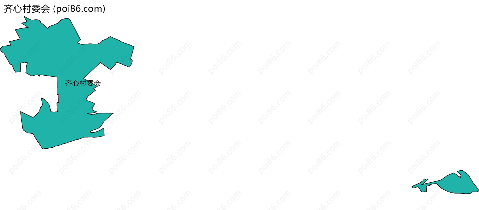齐心村委会边界地图