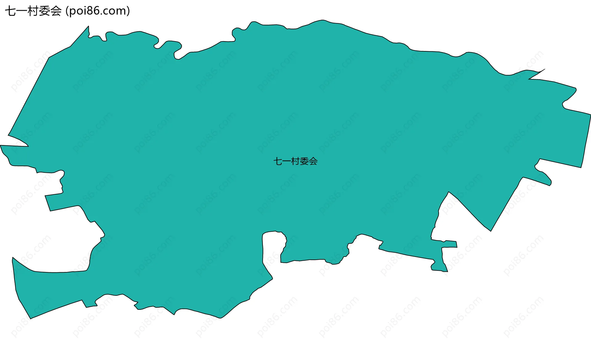 七一村委会边界地图