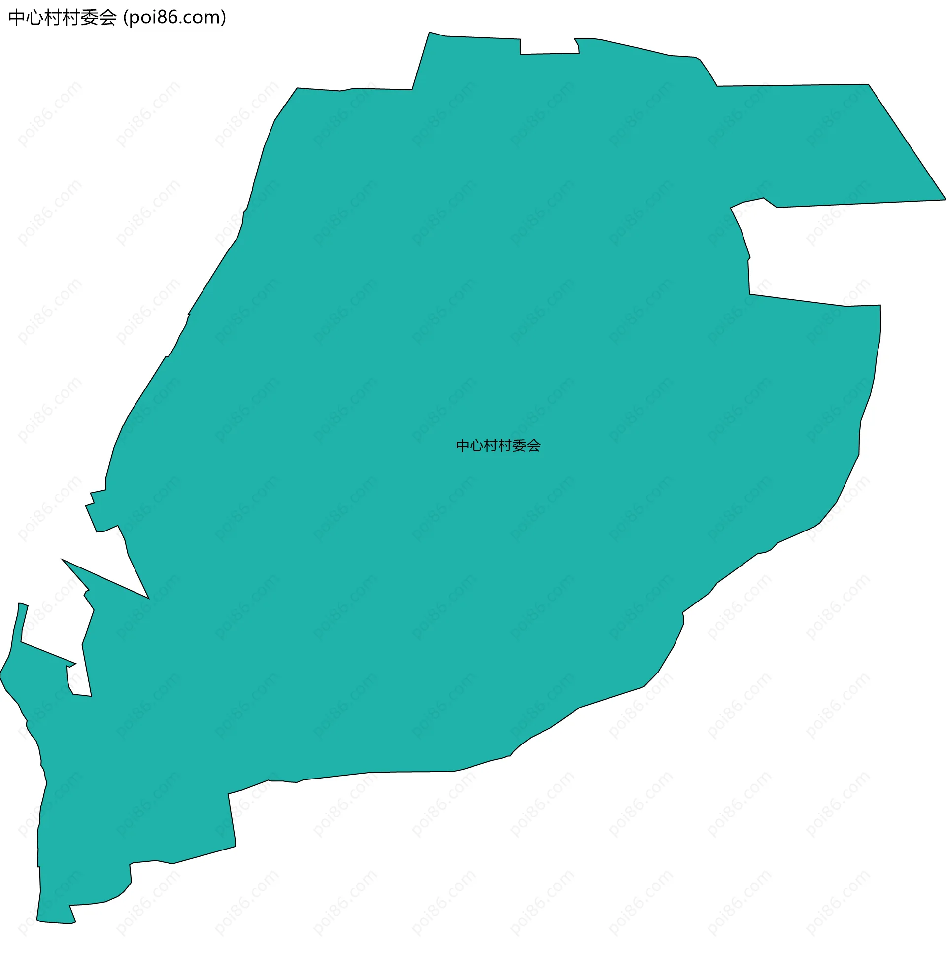 中心村村委会边界地图