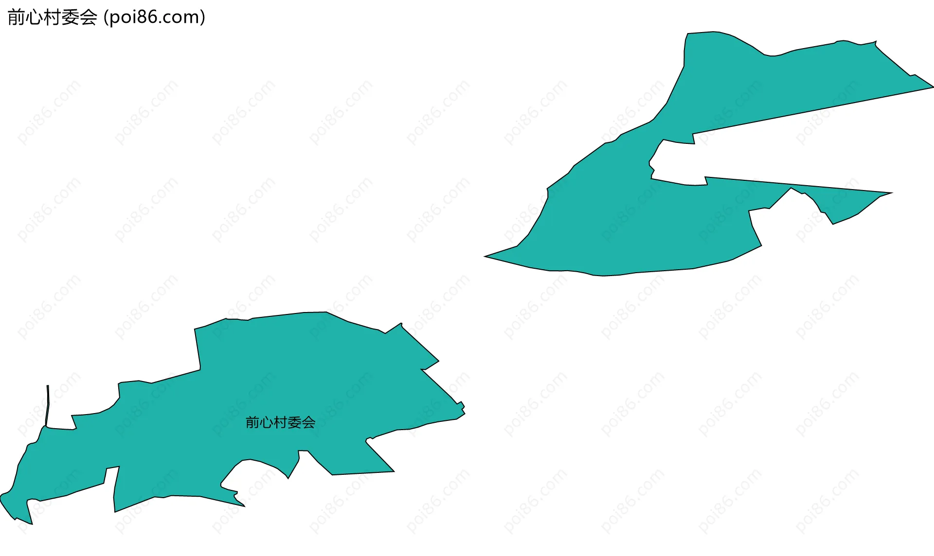 前心村委会边界地图