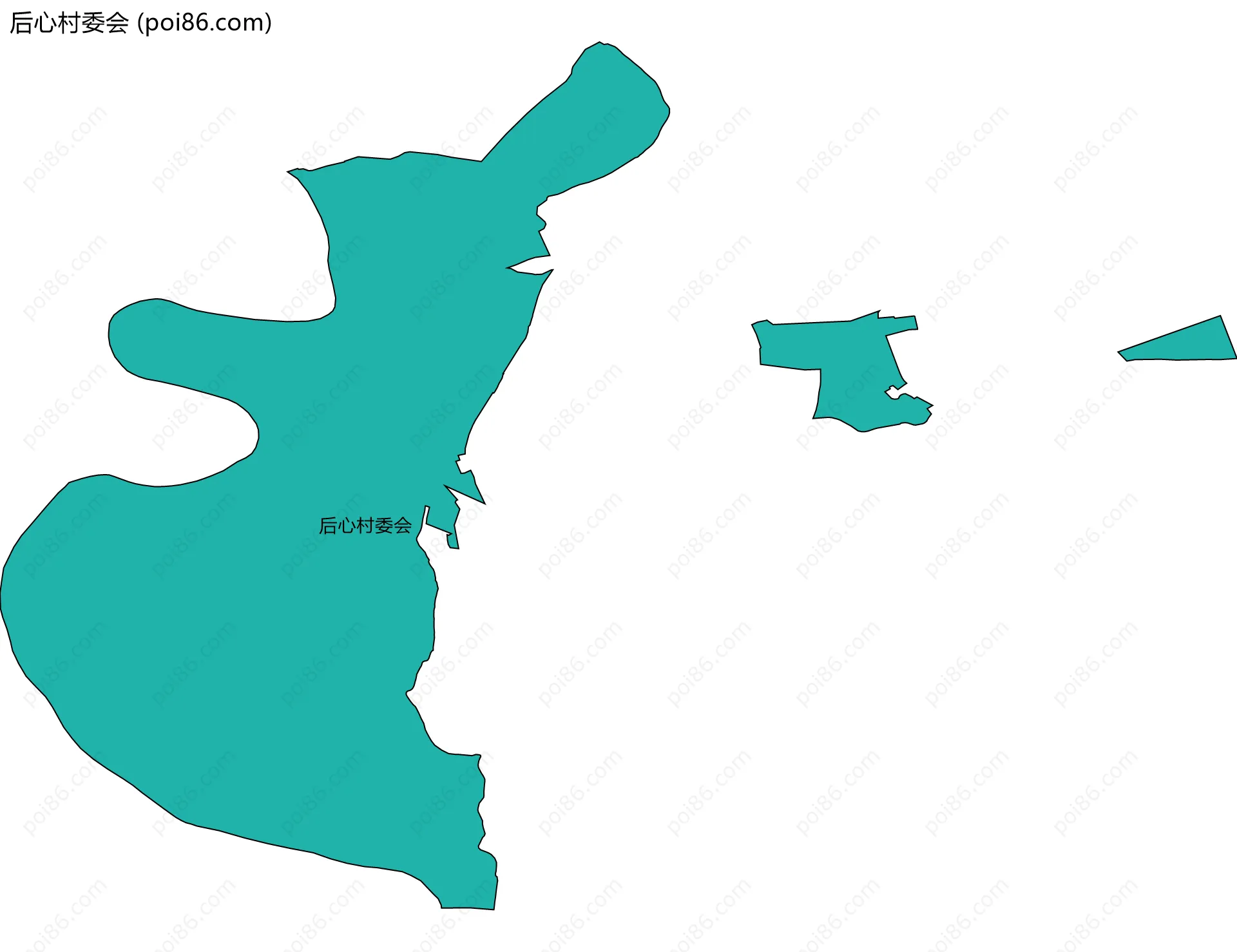 后心村委会边界地图